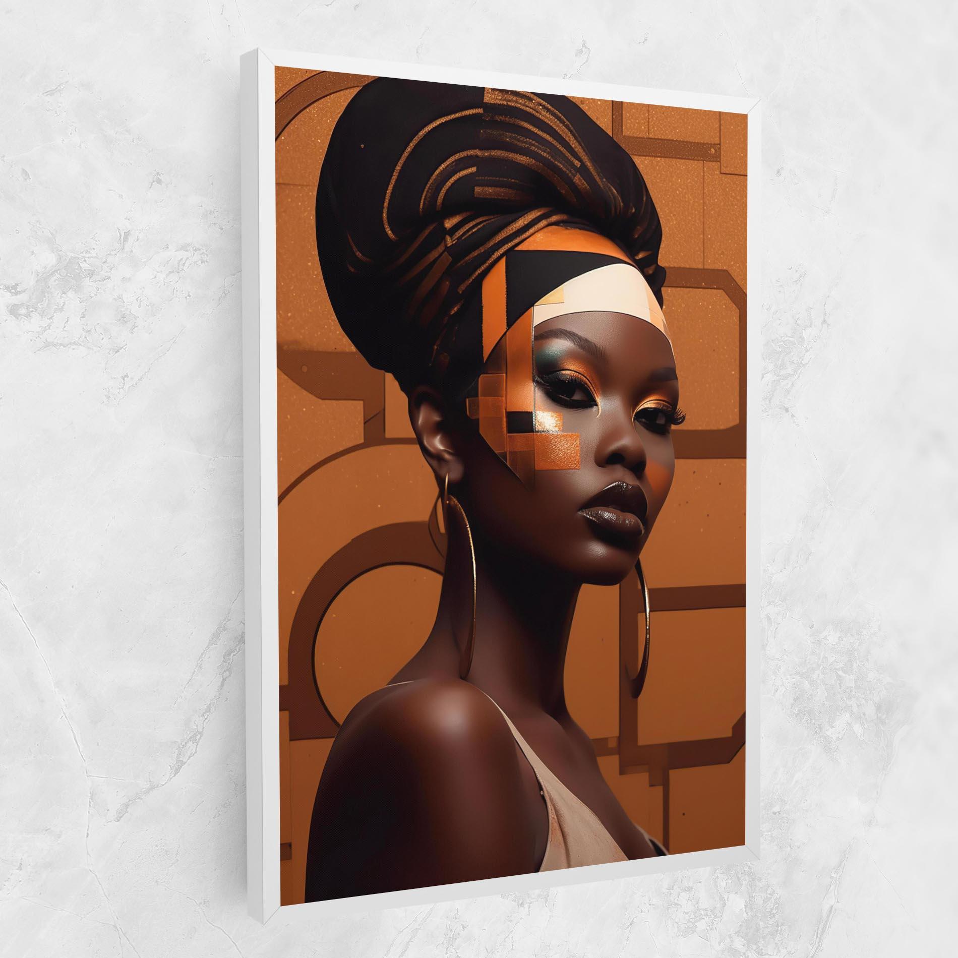 Leinwandbild Interesting African Makeup mockup 1