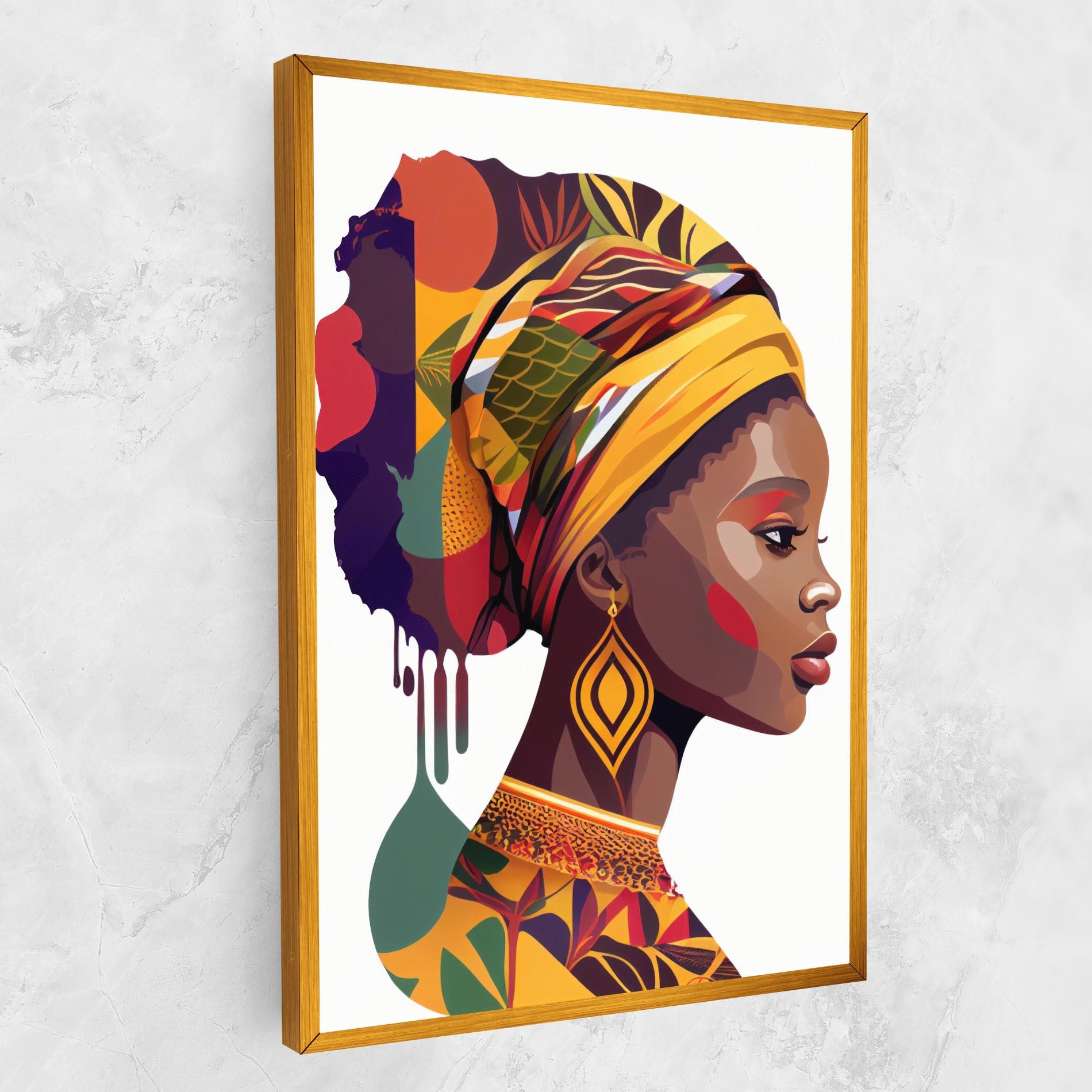 Leinwandbild Colorful African mockup 1