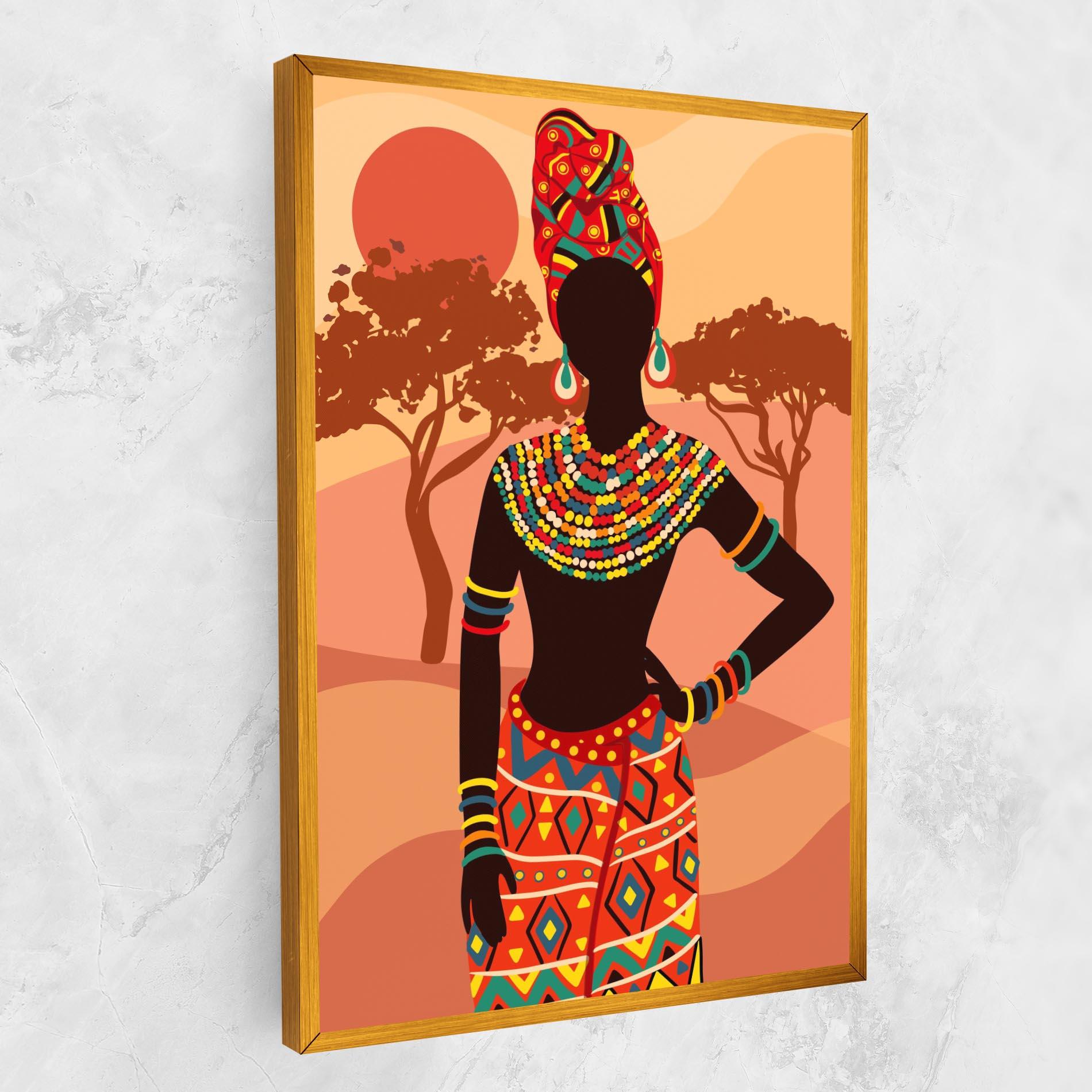 Leinwandbild Ethnic African Color mockup 1