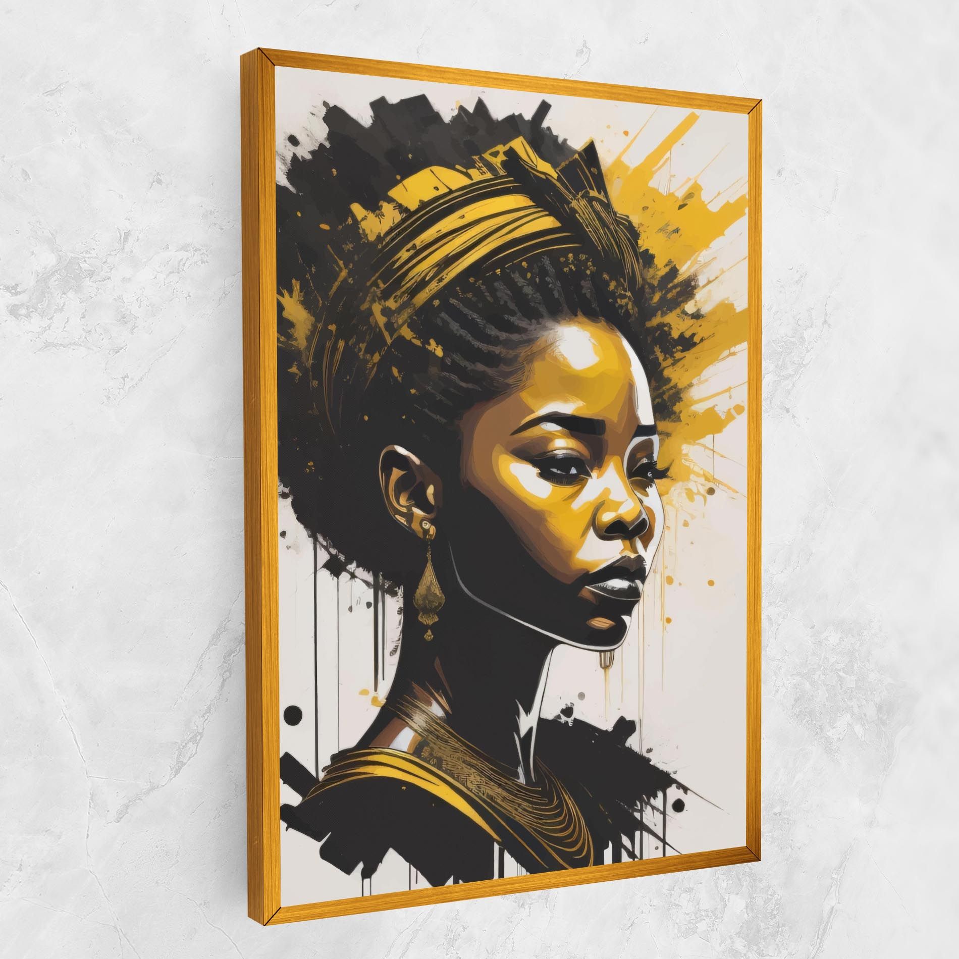 Gold African Woman mockup 1