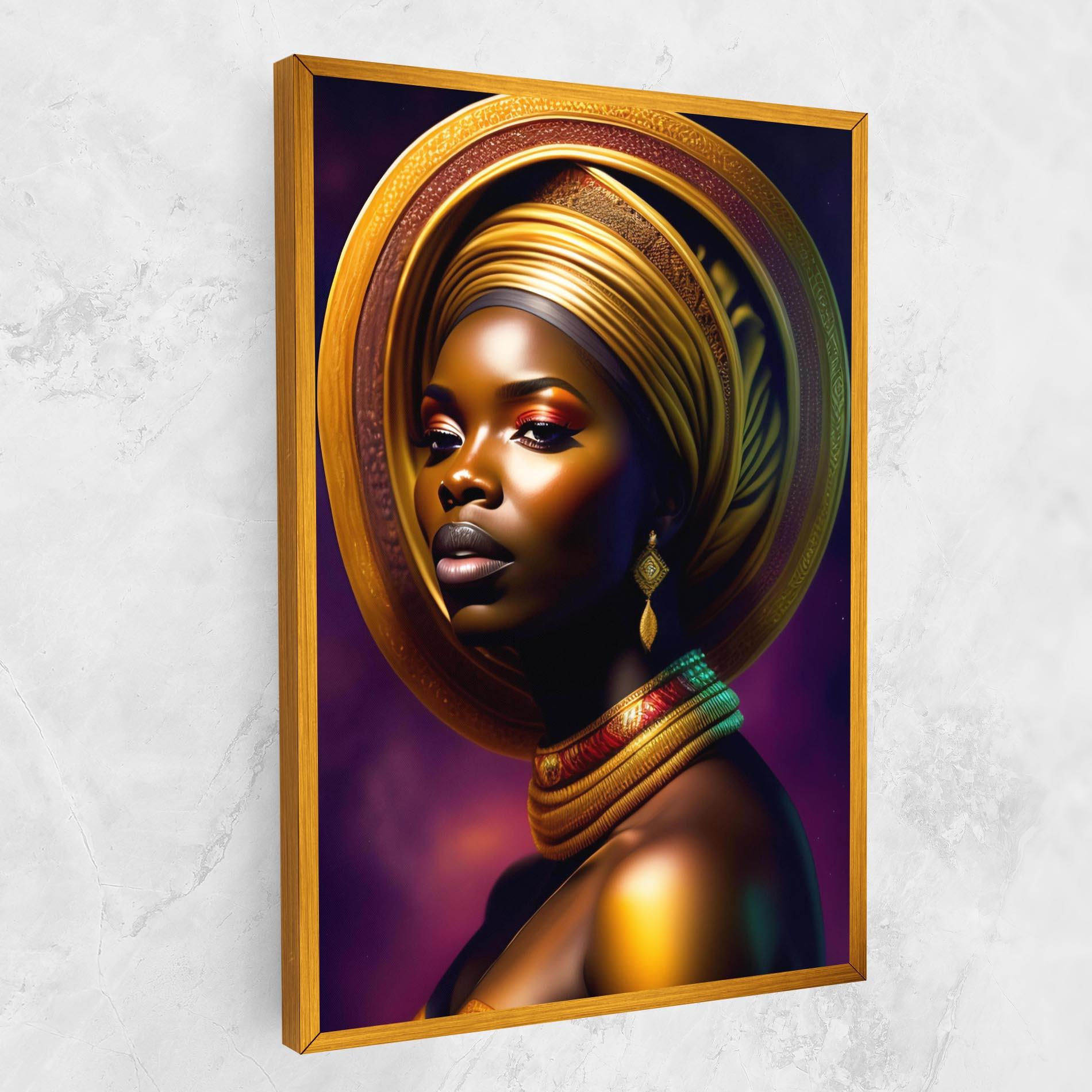 Leinwandbild Golden Crown Woman mockup 1