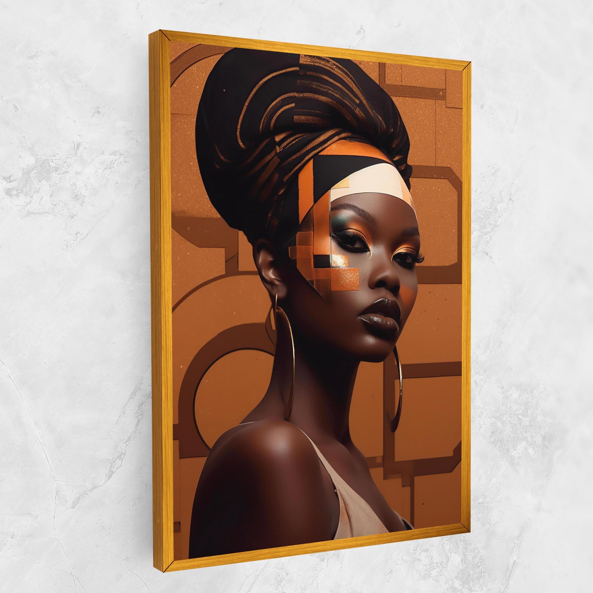 Leinwandbild Interesting African Makeup mockup 1