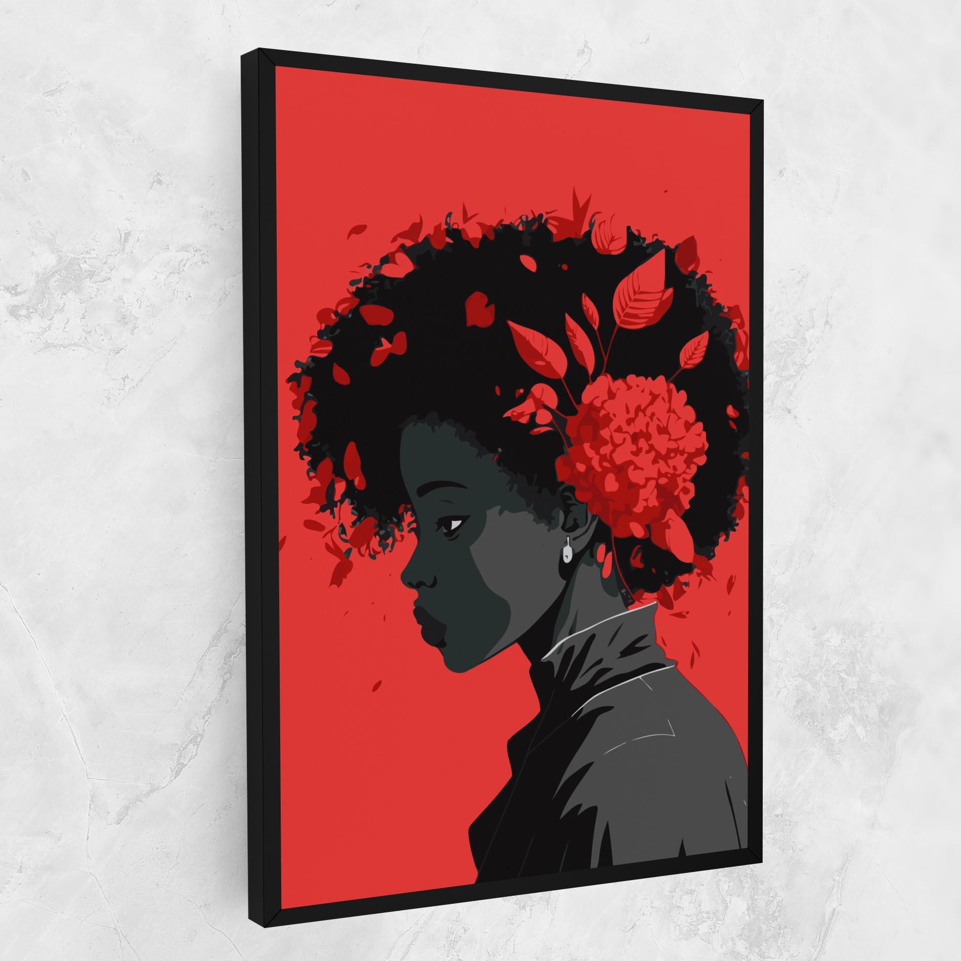Leinwandbild African Red Flower mockup 1