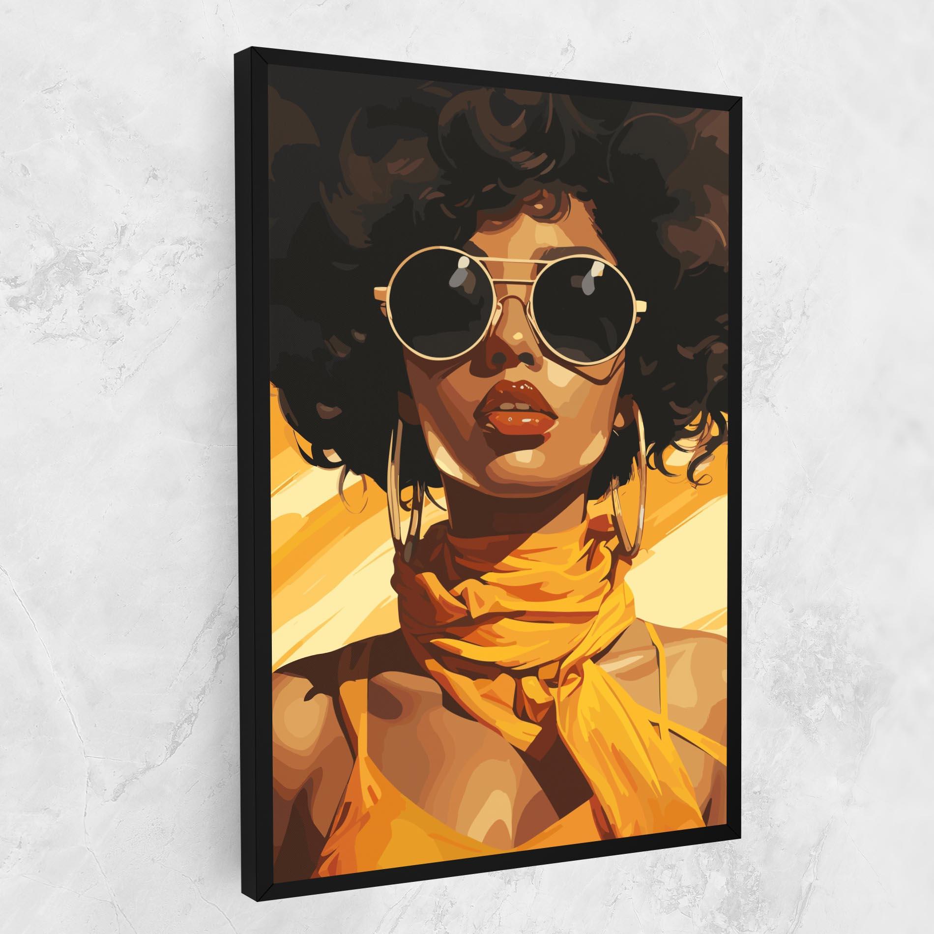 Leinwandbild African Yellow Woman mockup 1