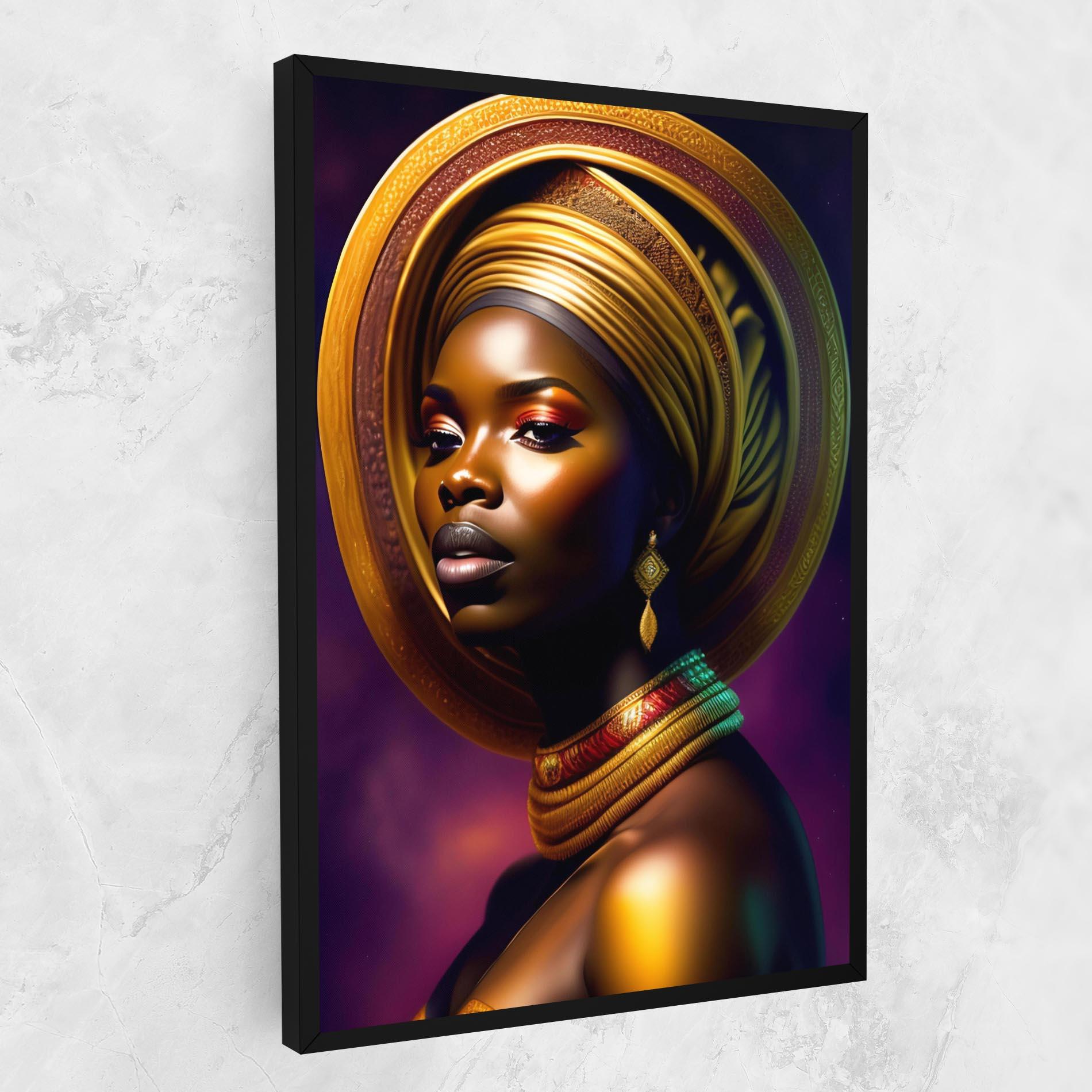 Leinwandbild Golden Crown Woman mockup 1