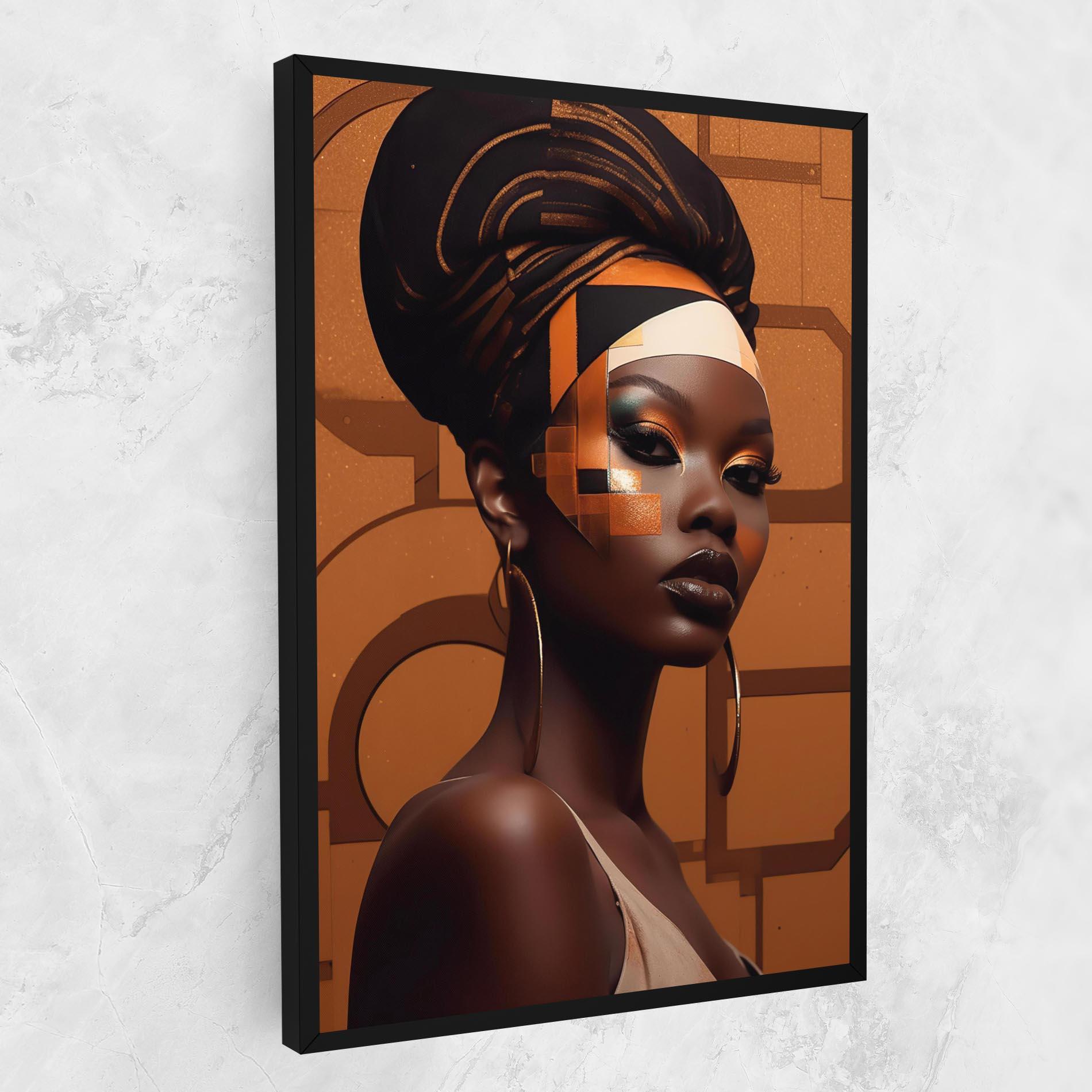 Leinwandbild Interesting African Makeup mockup 1