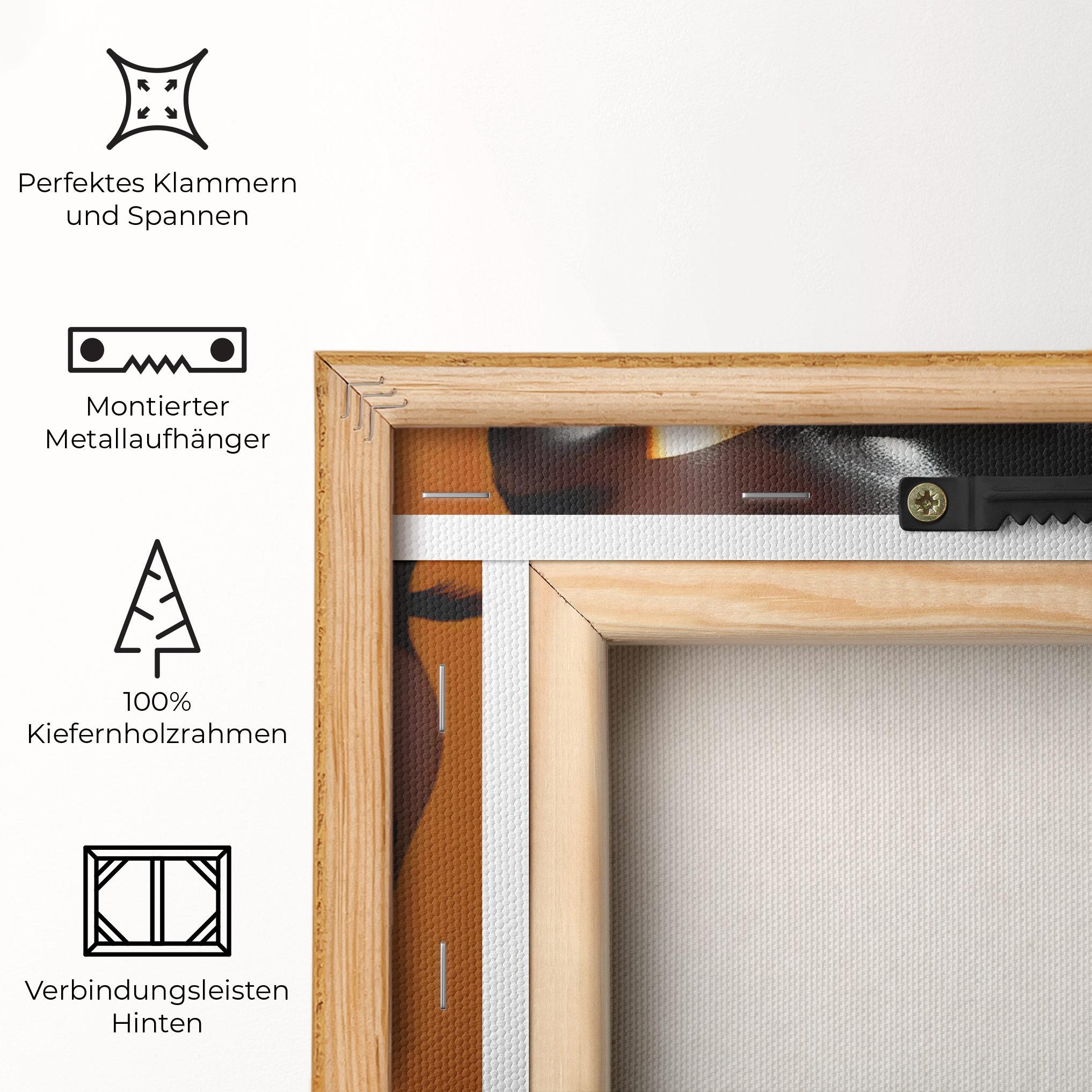 Leinwandbild African Woman On Orange mockup 5