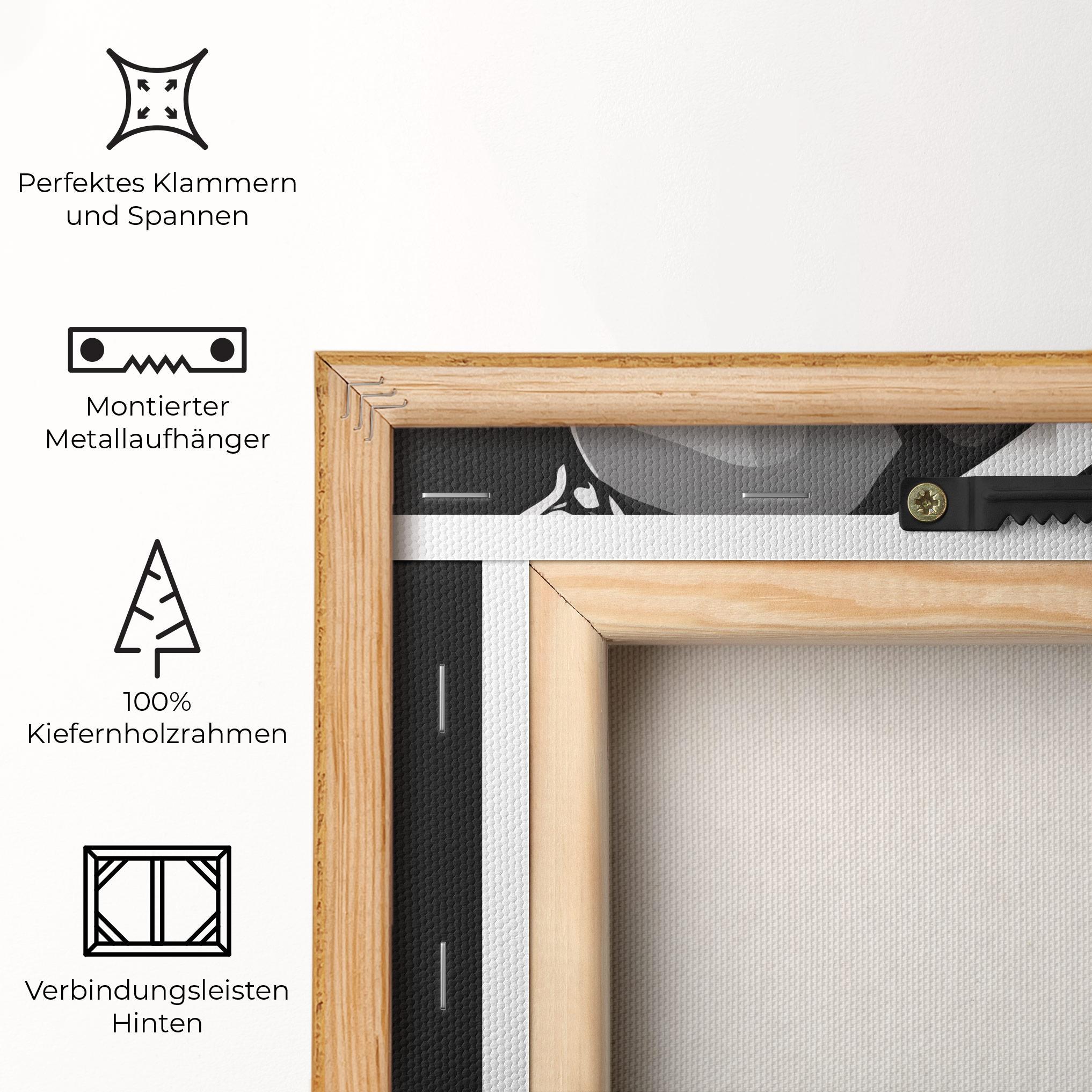 Leinwandbild Black White African mockup 5