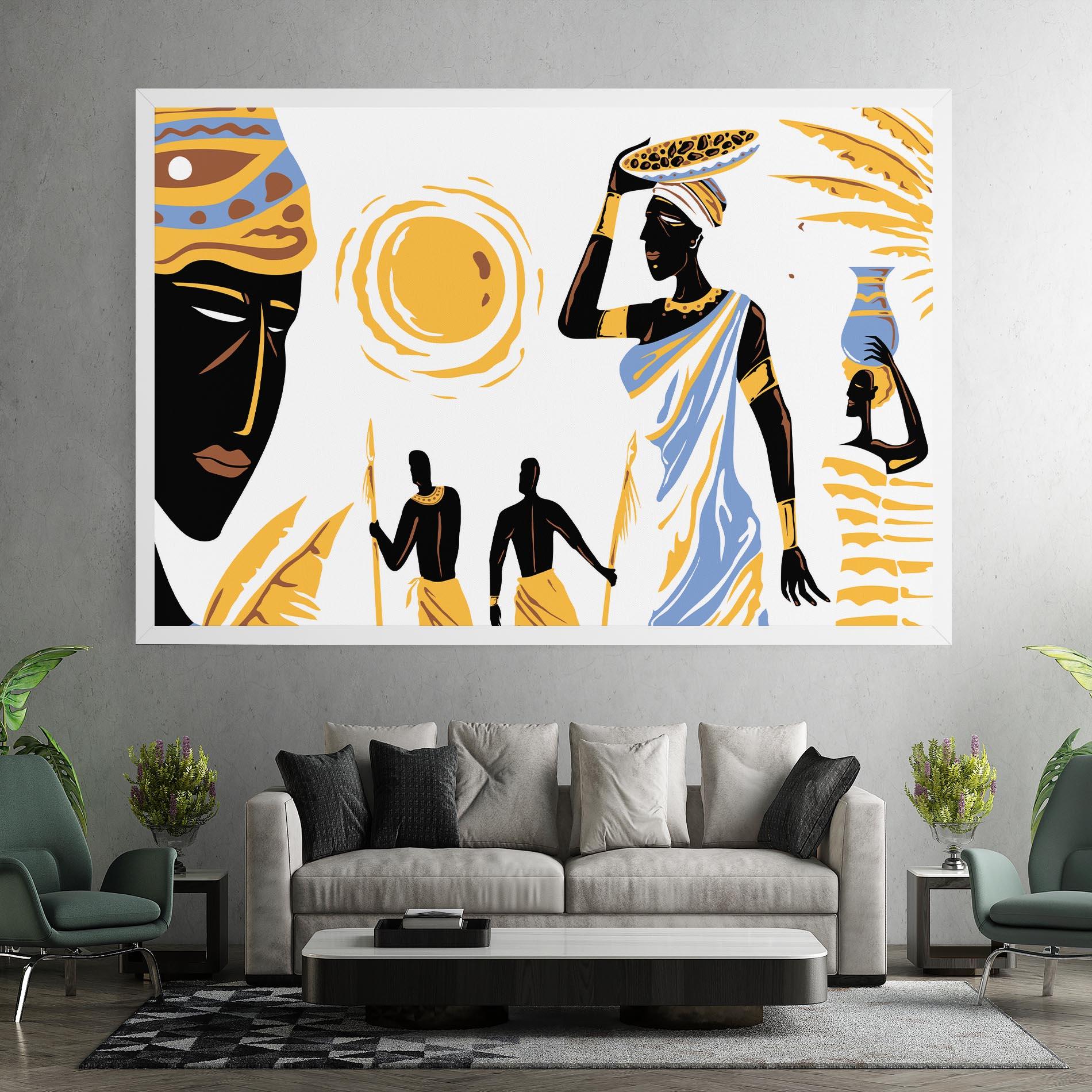 Leinwandbild African Drawing mockup 7