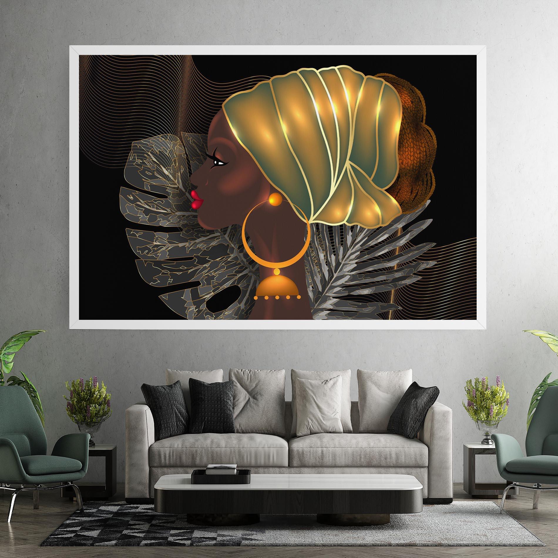 Leinwandbild African Gold Leaf mockup 7