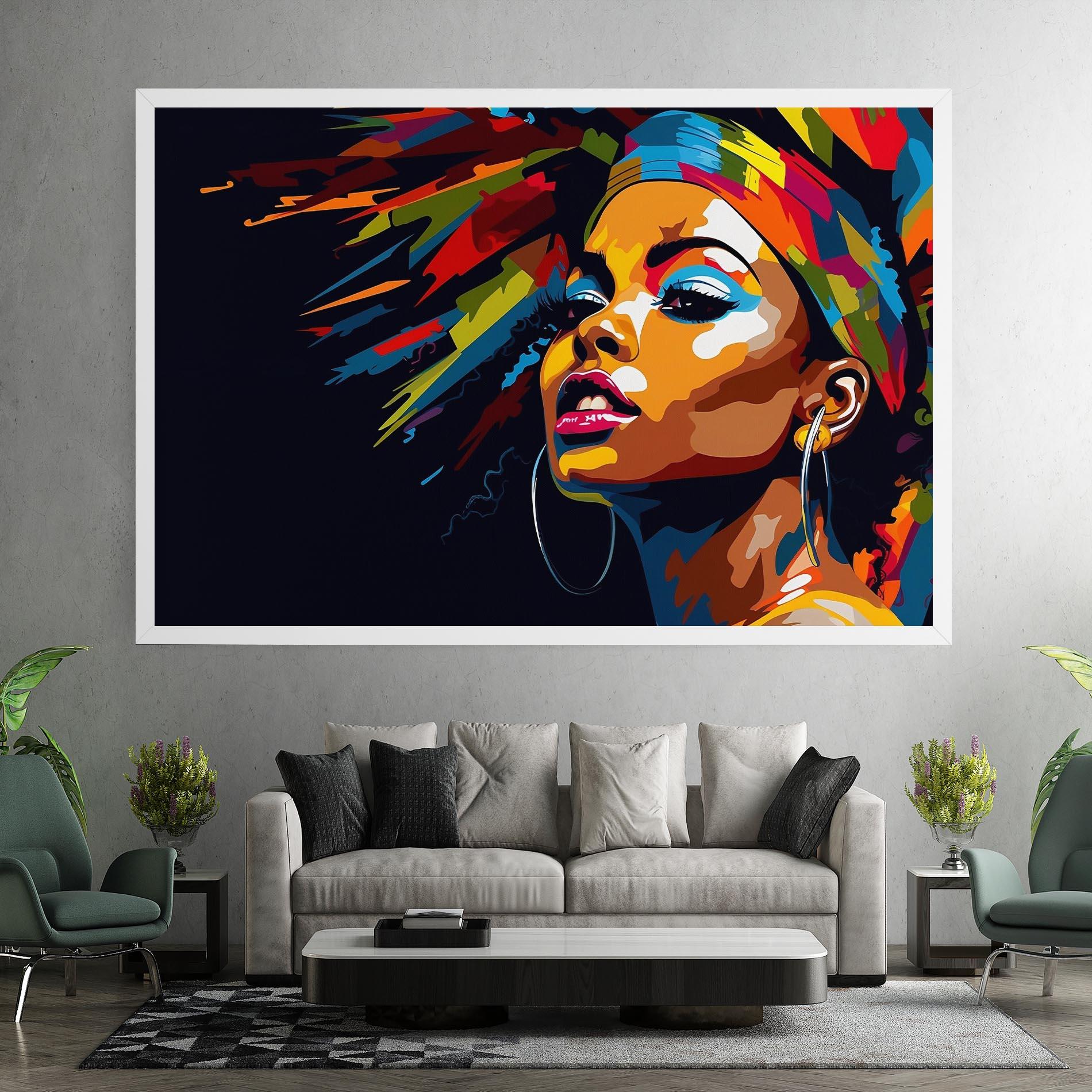 Leinwandbild African Woman Portrait mockup 7