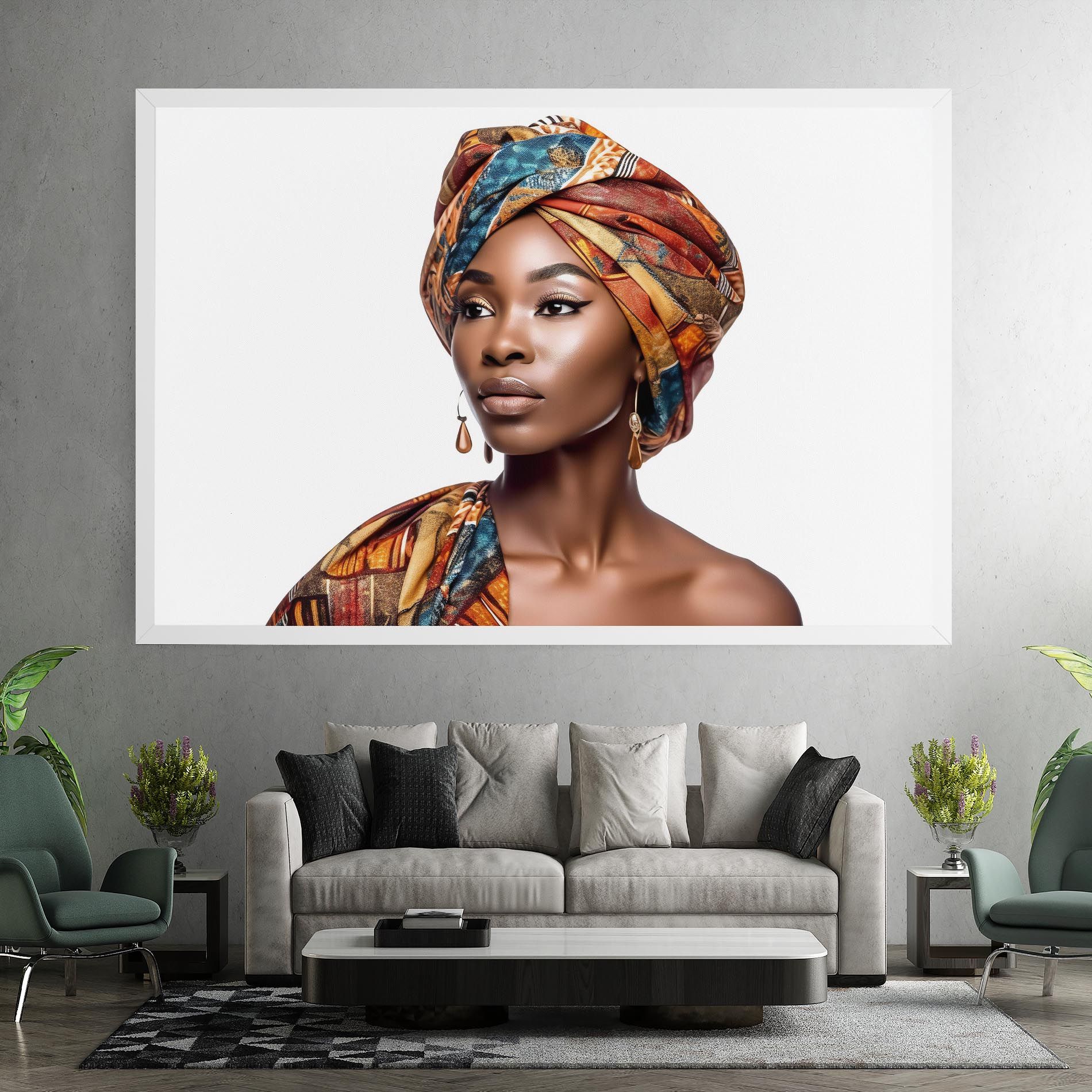 African Woman Turban mockup 7