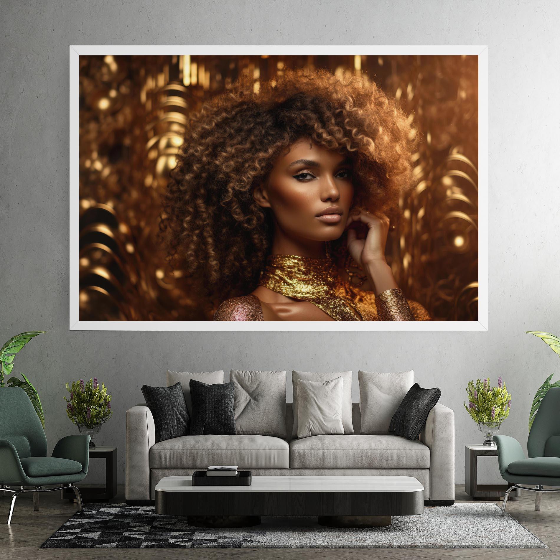 Leinwandbild Radiant Bronze Goddess mockup 7