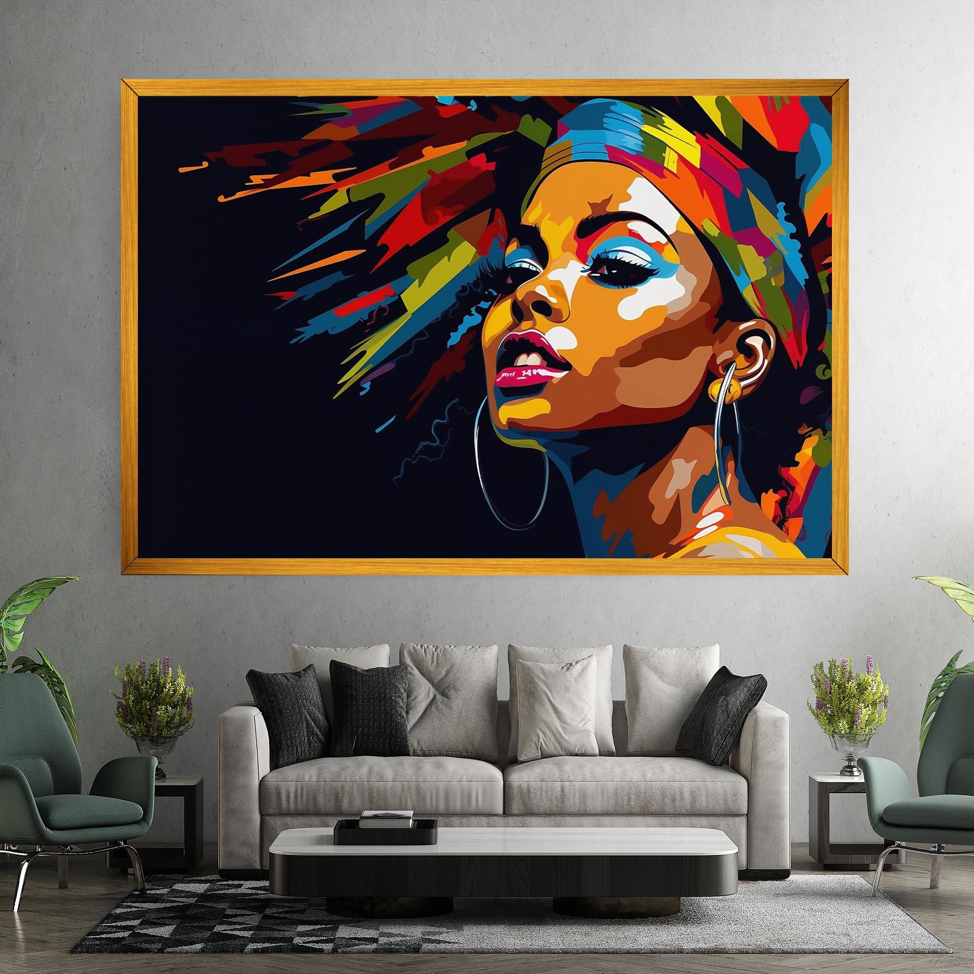 Leinwandbild African Woman Portrait mockup 7