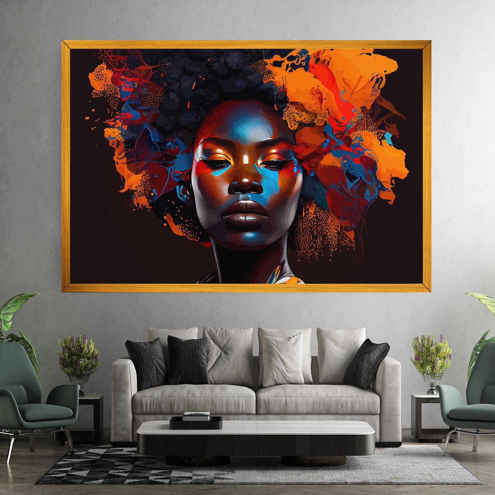 Leinwandbild Africat Yellow Hair mockup 7