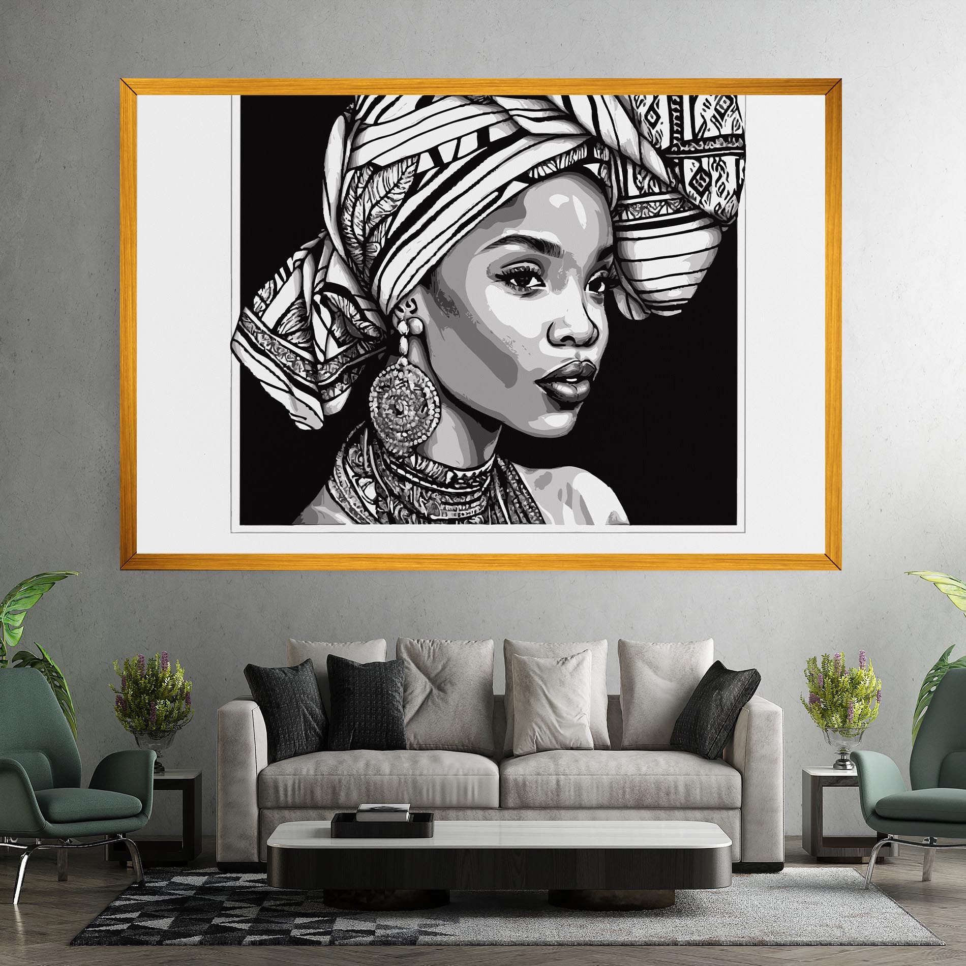 Beautiful African Lady mockup 7