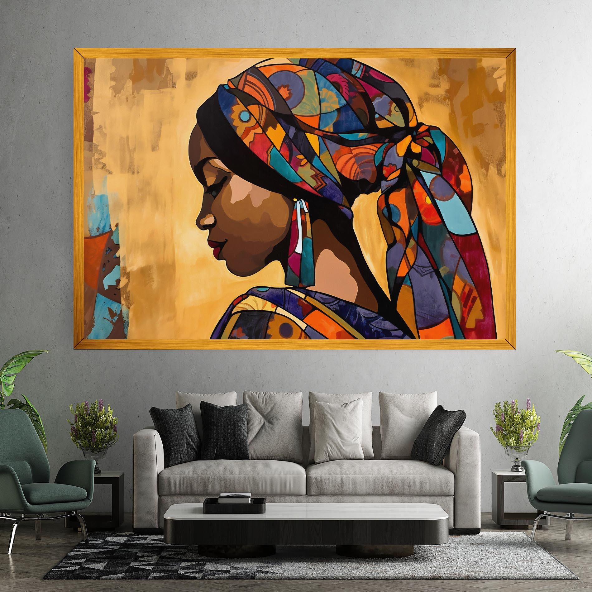 Leinwandbild Headscarf Pretty Woman mockup 7