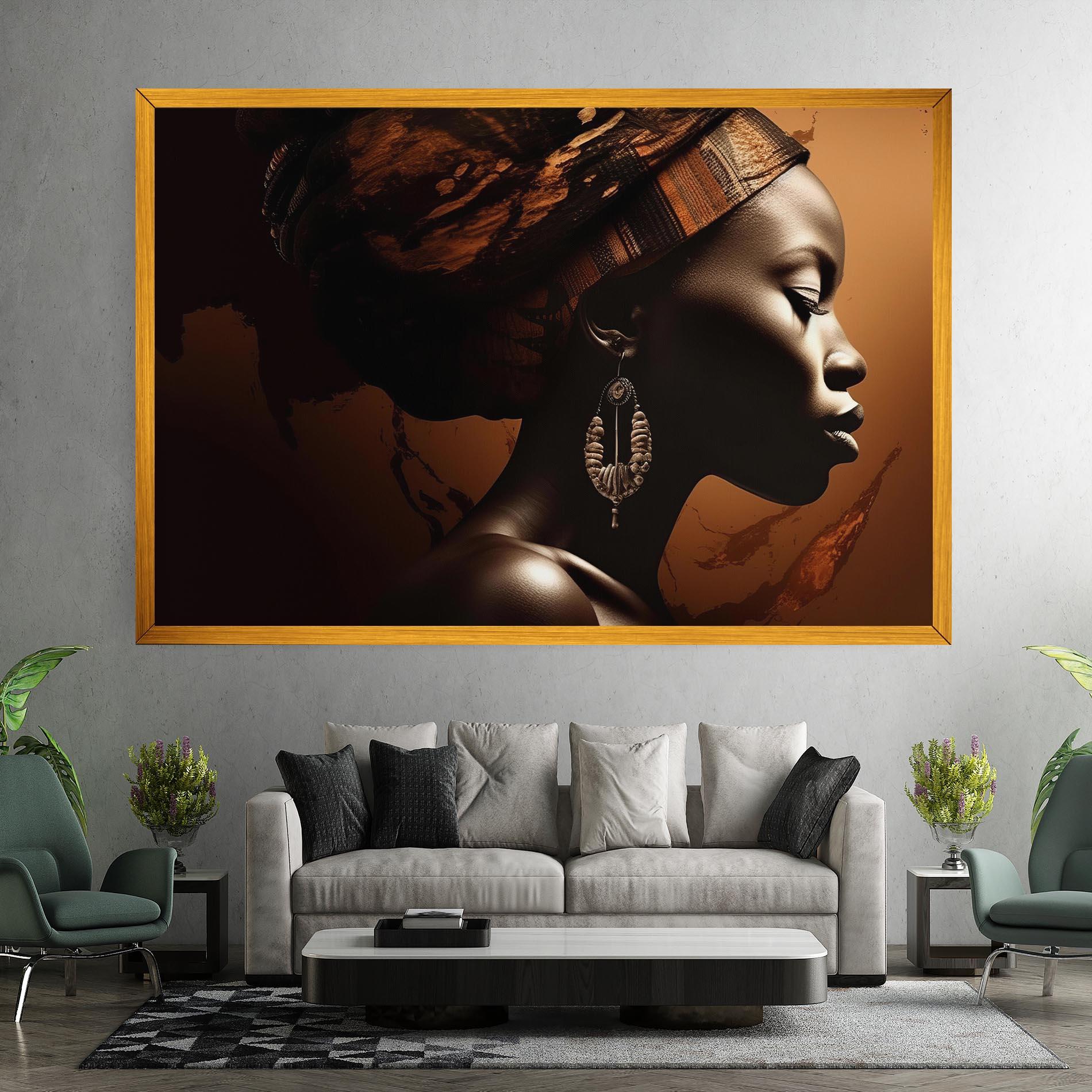 Leinwandbild Interesting African Earrings mockup 7