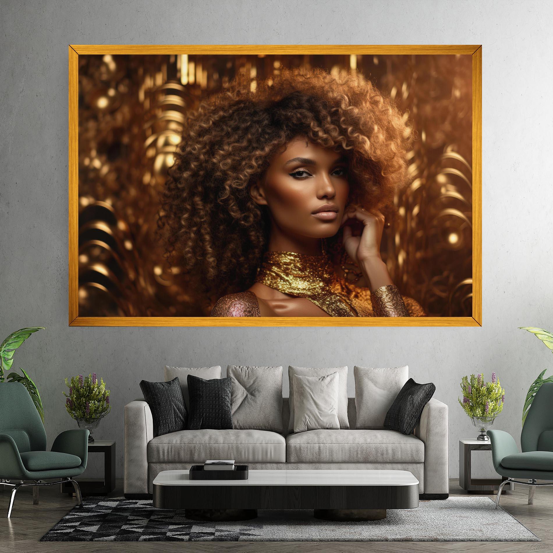 Leinwandbild Radiant Bronze Goddess mockup 7