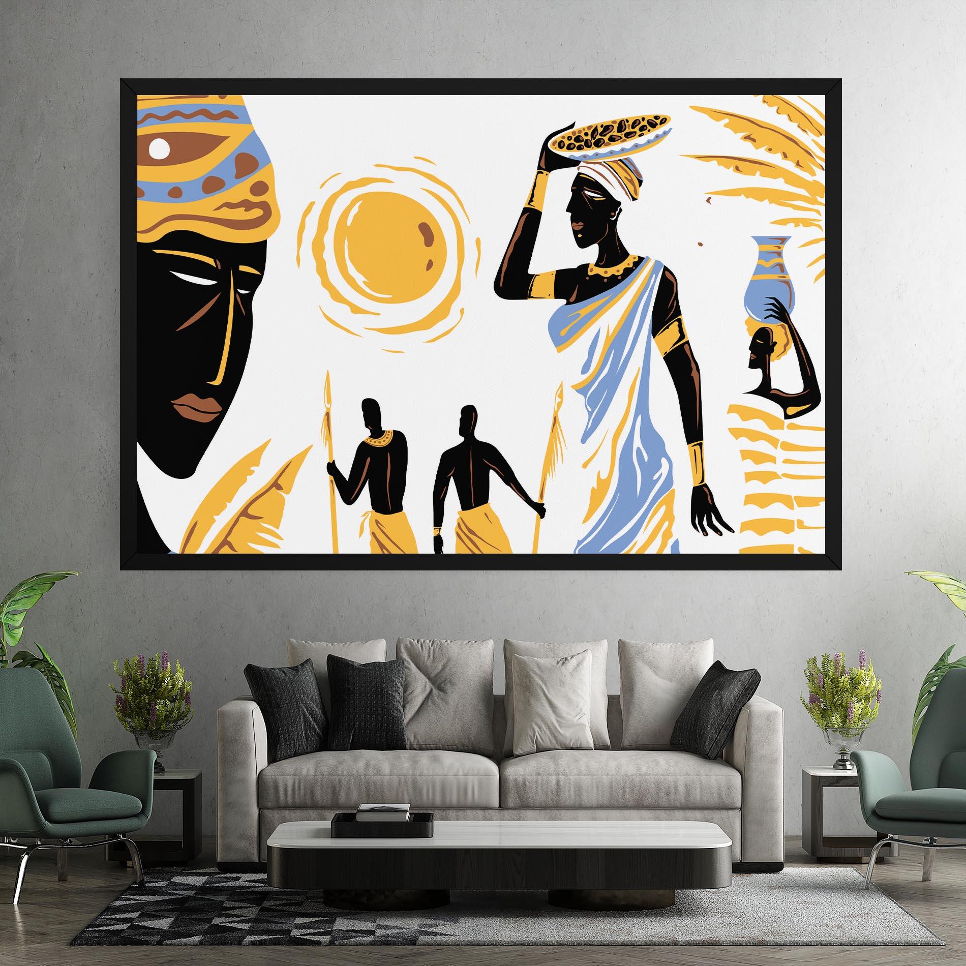 Leinwandbild African Drawing mockup 7