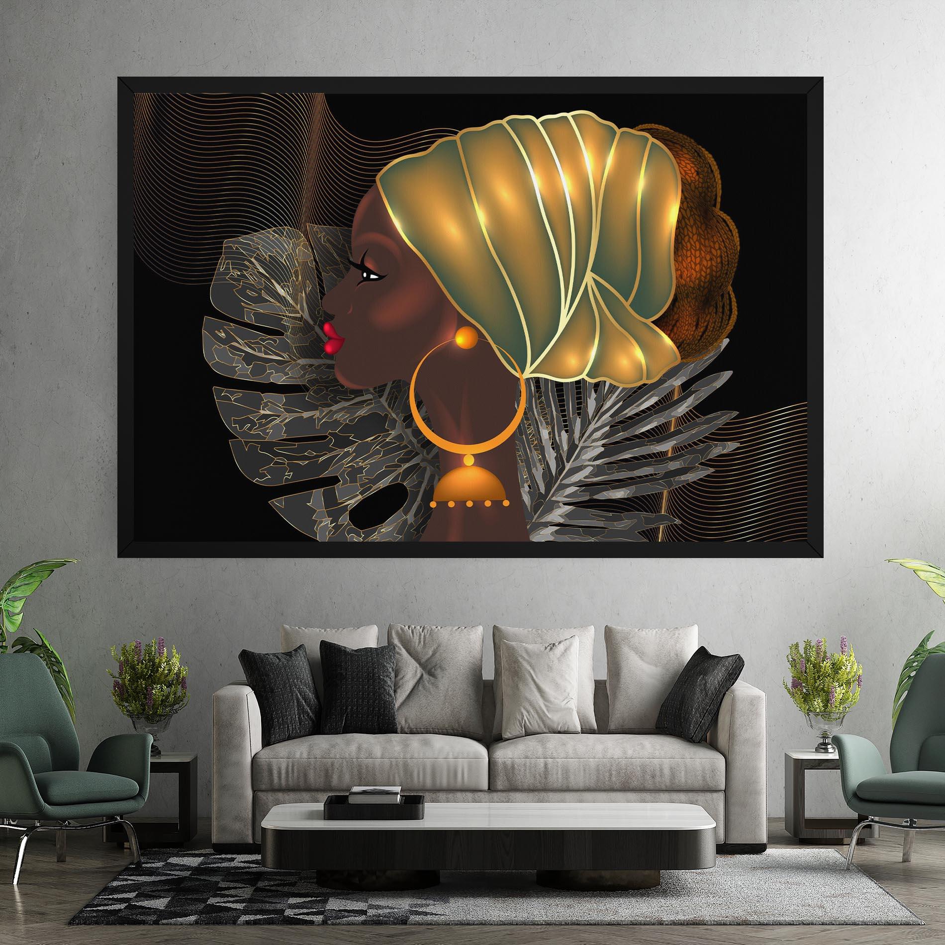 Leinwandbild African Gold Leaf mockup 7