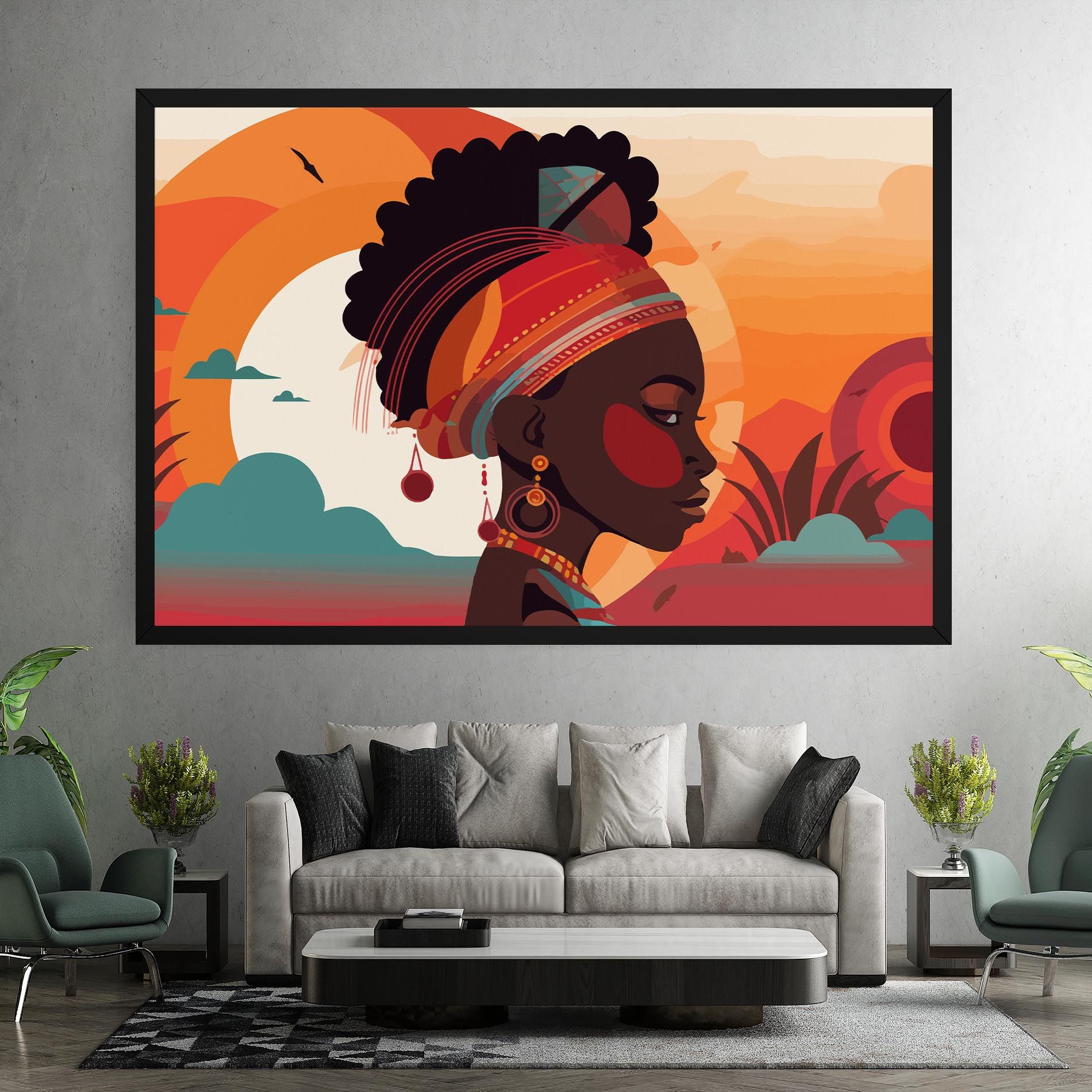 African Lady Art mockup 7