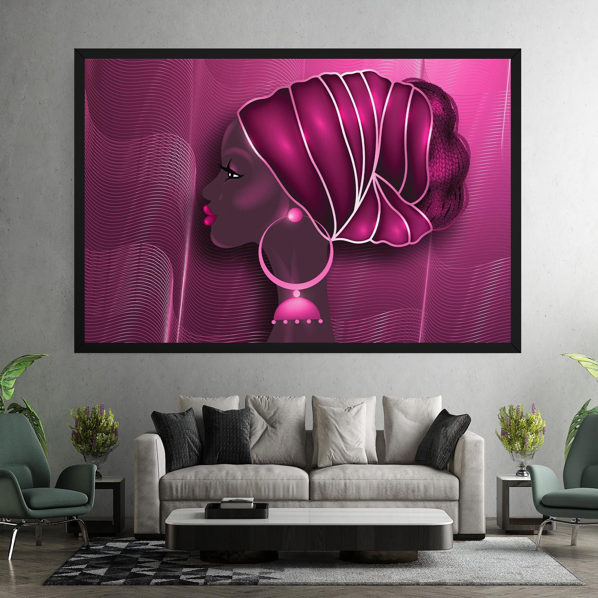 African Pink Woman mockup 7