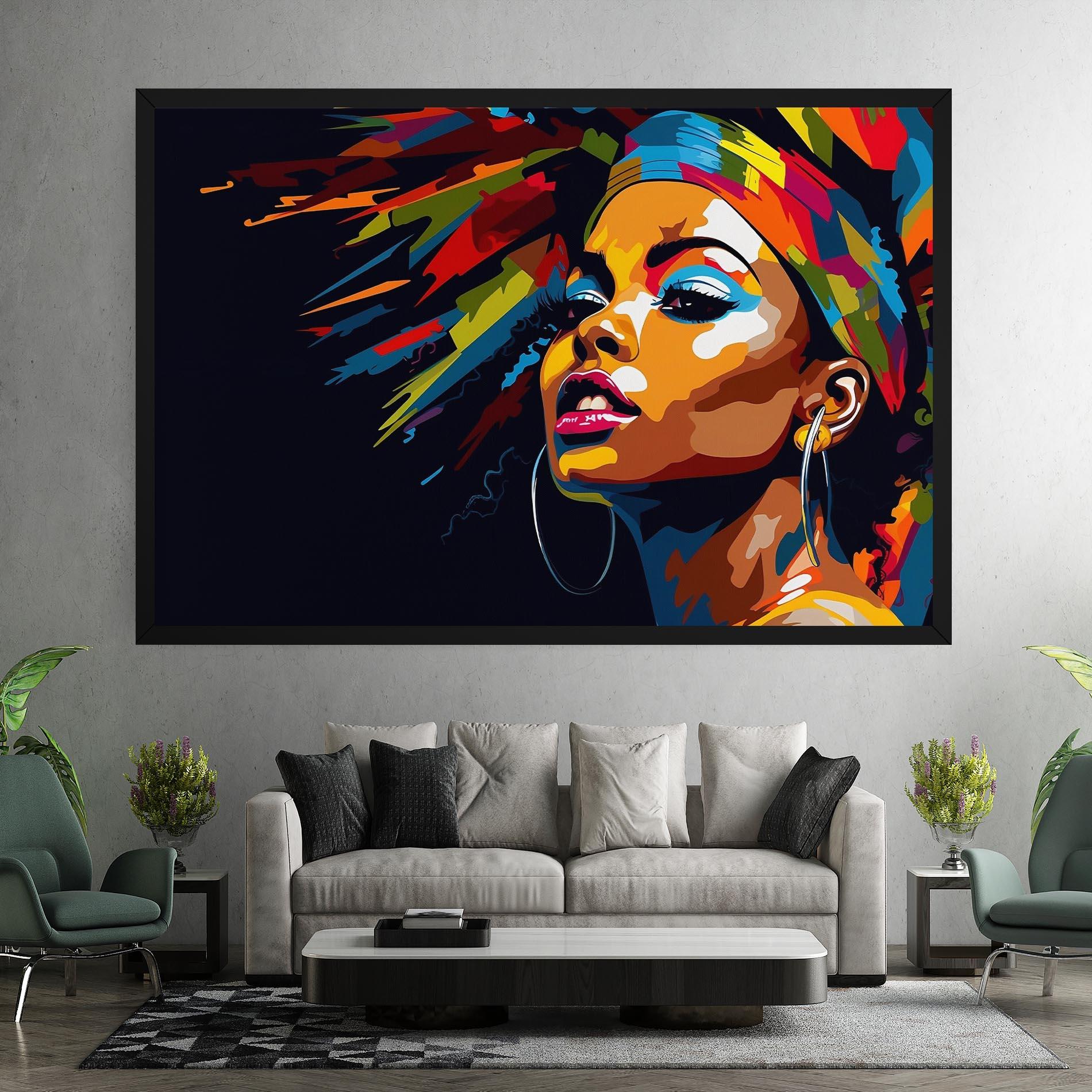 Leinwandbild African Woman Portrait mockup 7