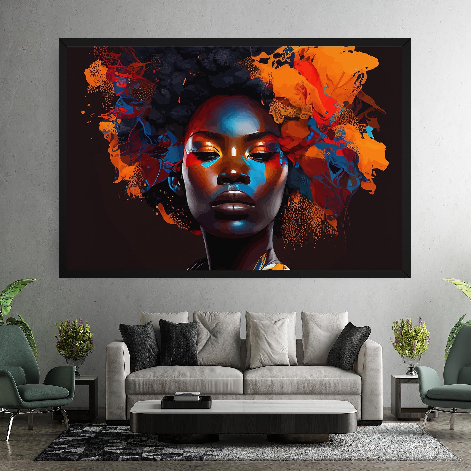 Leinwandbild Africat Yellow Hair mockup 7