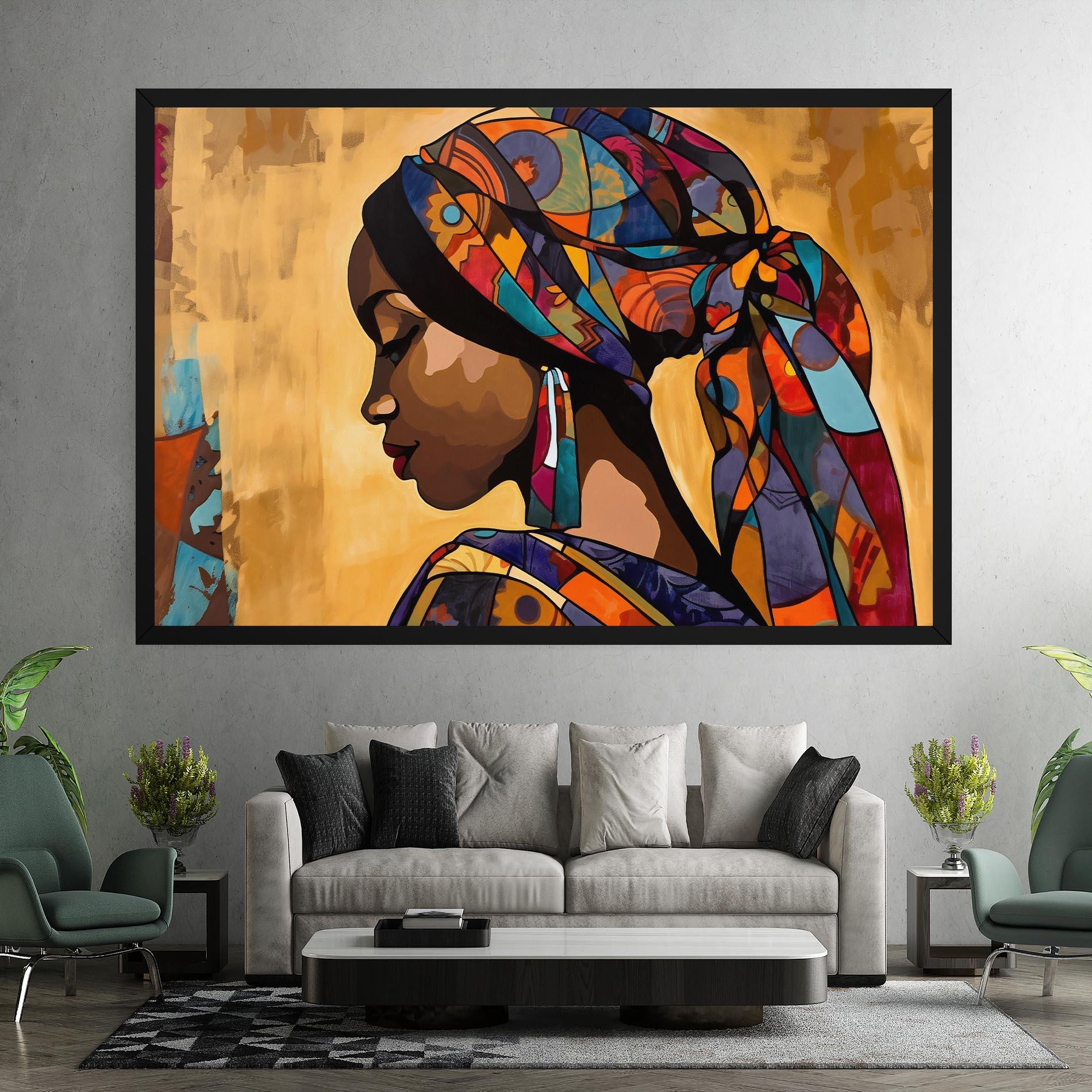 Leinwandbild Headscarf Pretty Woman mockup 7