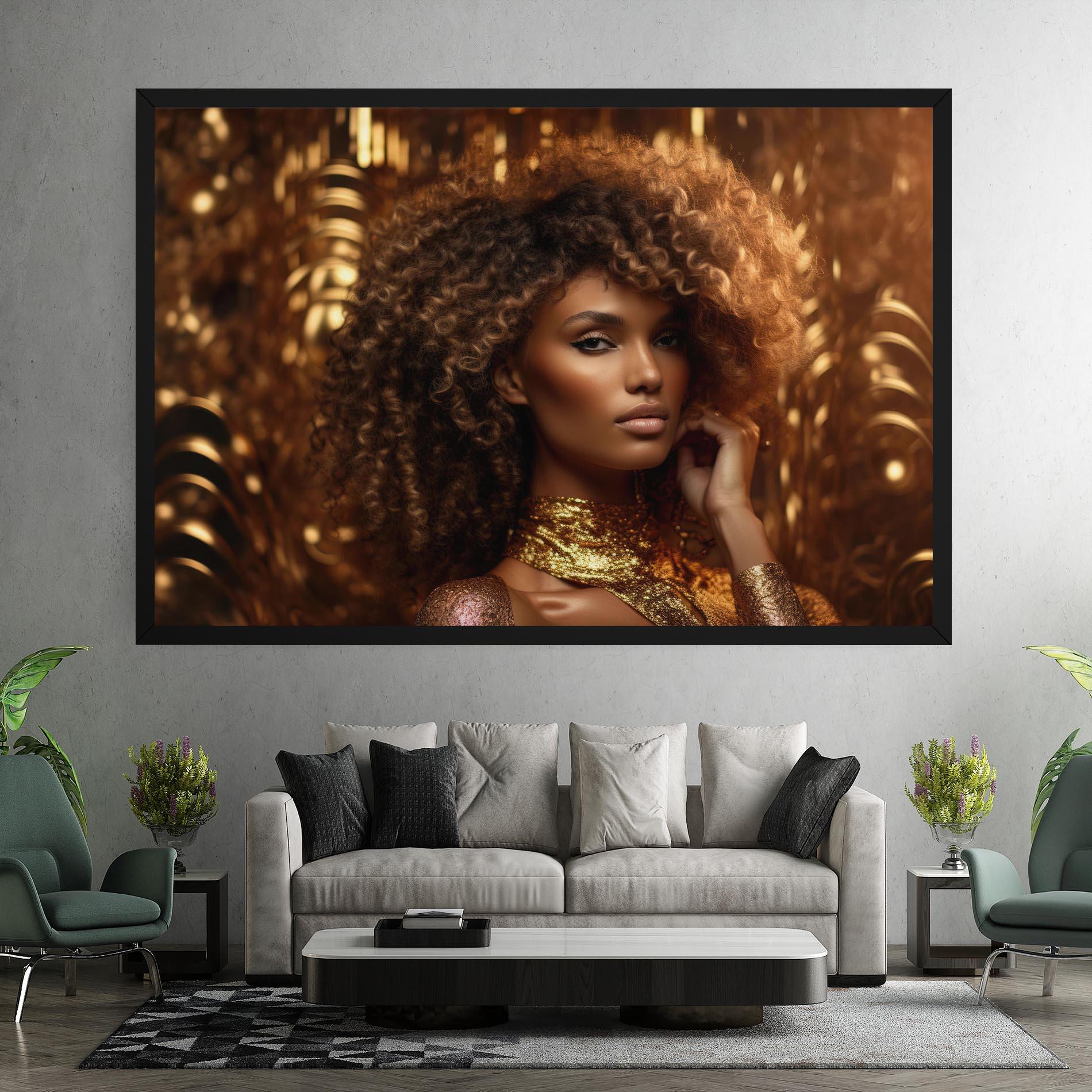 Leinwandbild Radiant Bronze Goddess mockup 7
