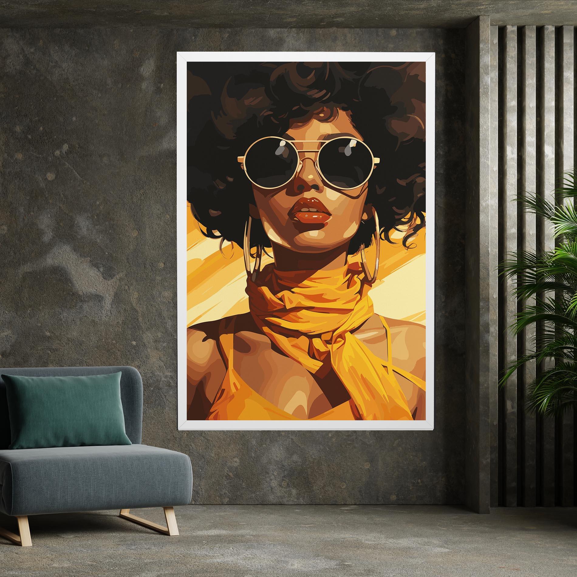 Leinwandbild African Yellow Woman mockup 7