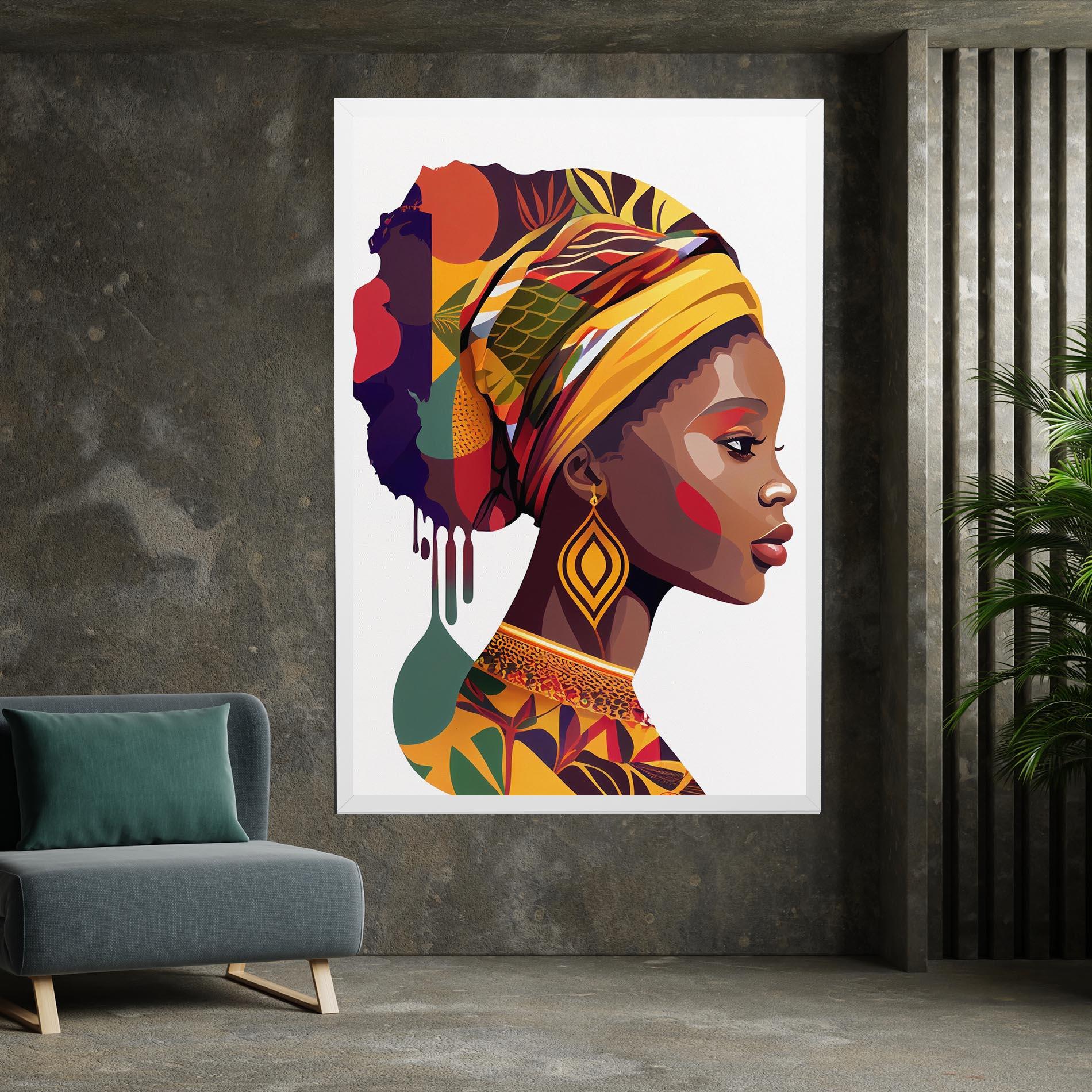 Leinwandbild Colorful African mockup 7