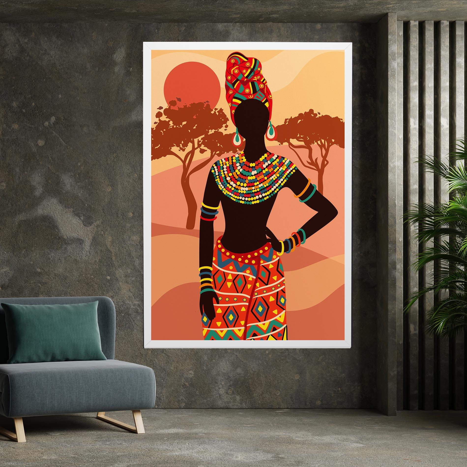 Leinwandbild Ethnic African Color mockup 7