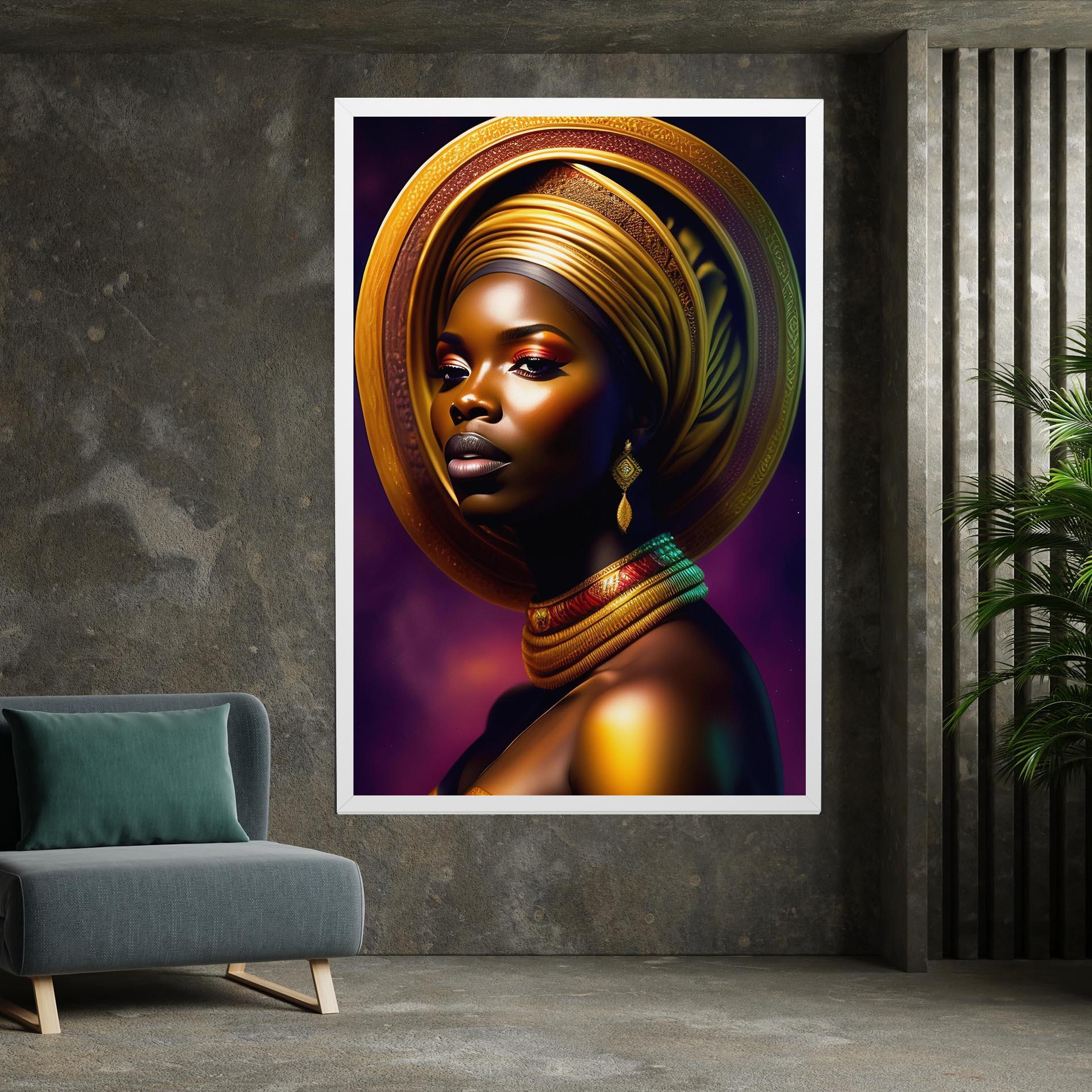 Leinwandbild Golden Crown Woman mockup 7