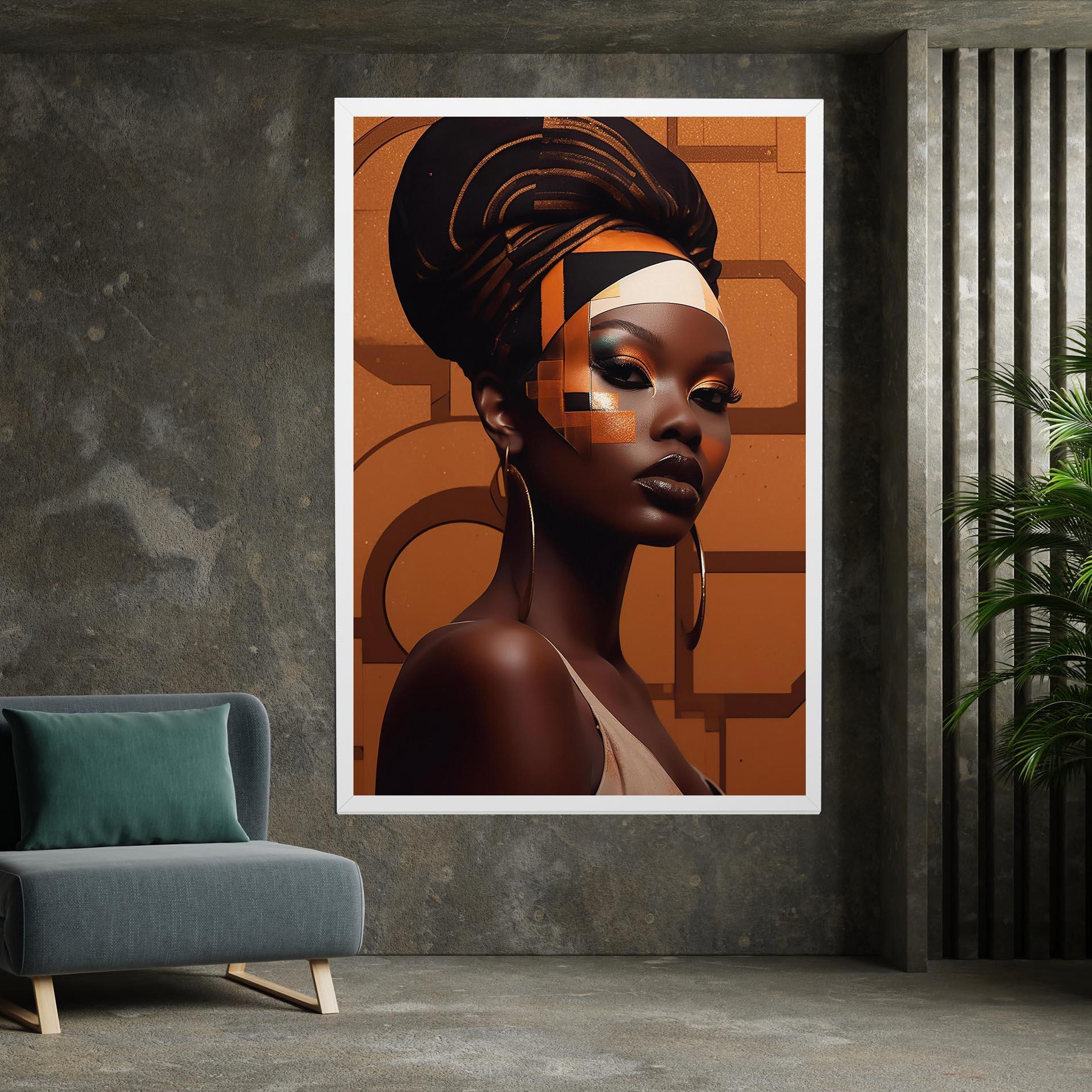 Leinwandbild Interesting African Makeup mockup 7