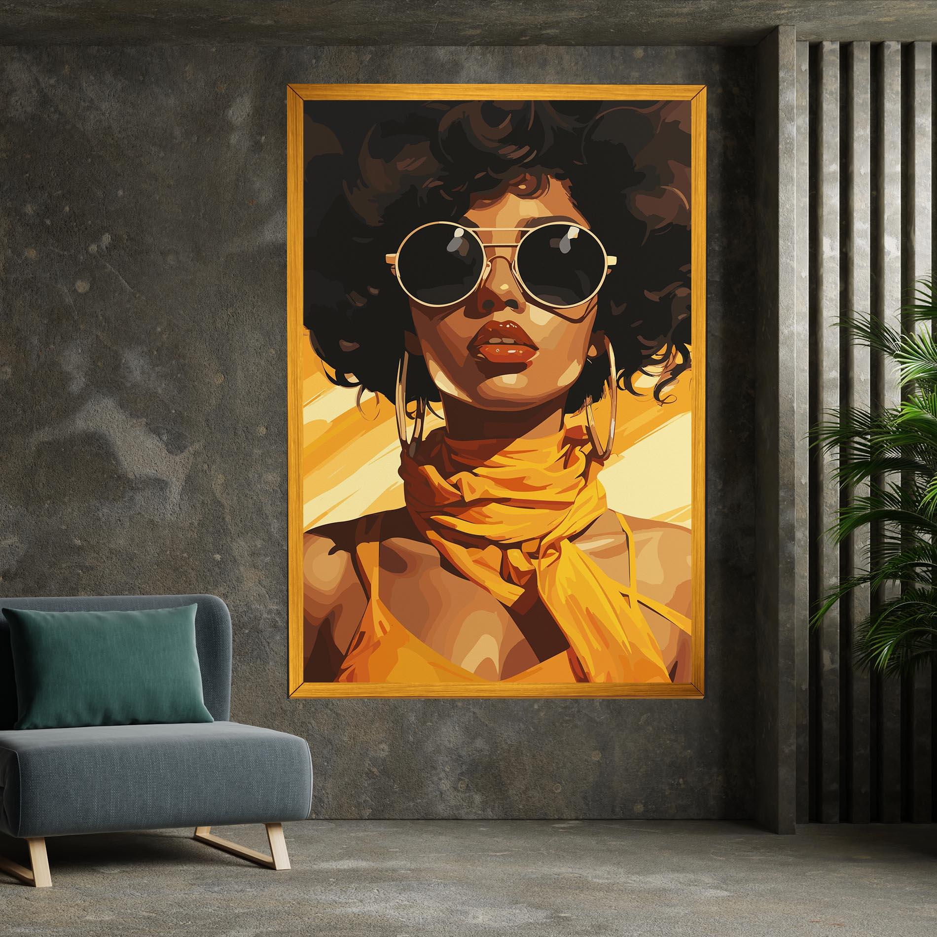 Leinwandbild African Yellow Woman mockup 7