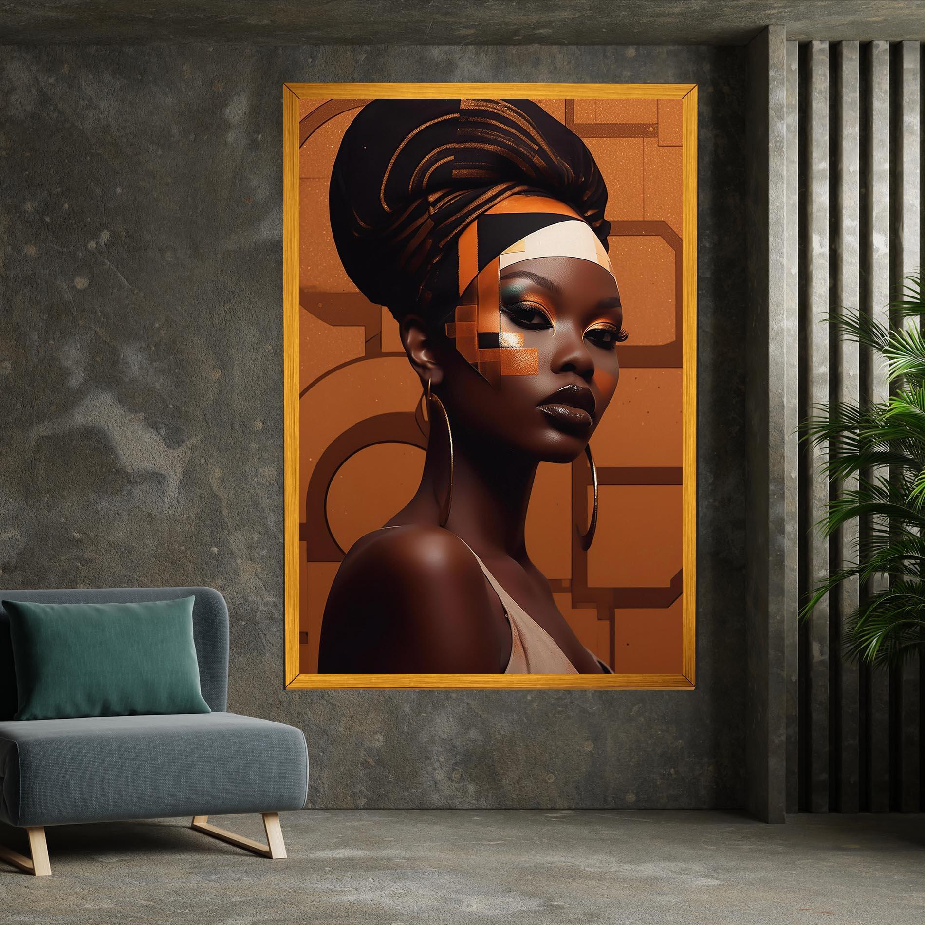 Leinwandbild Interesting African Makeup mockup 7