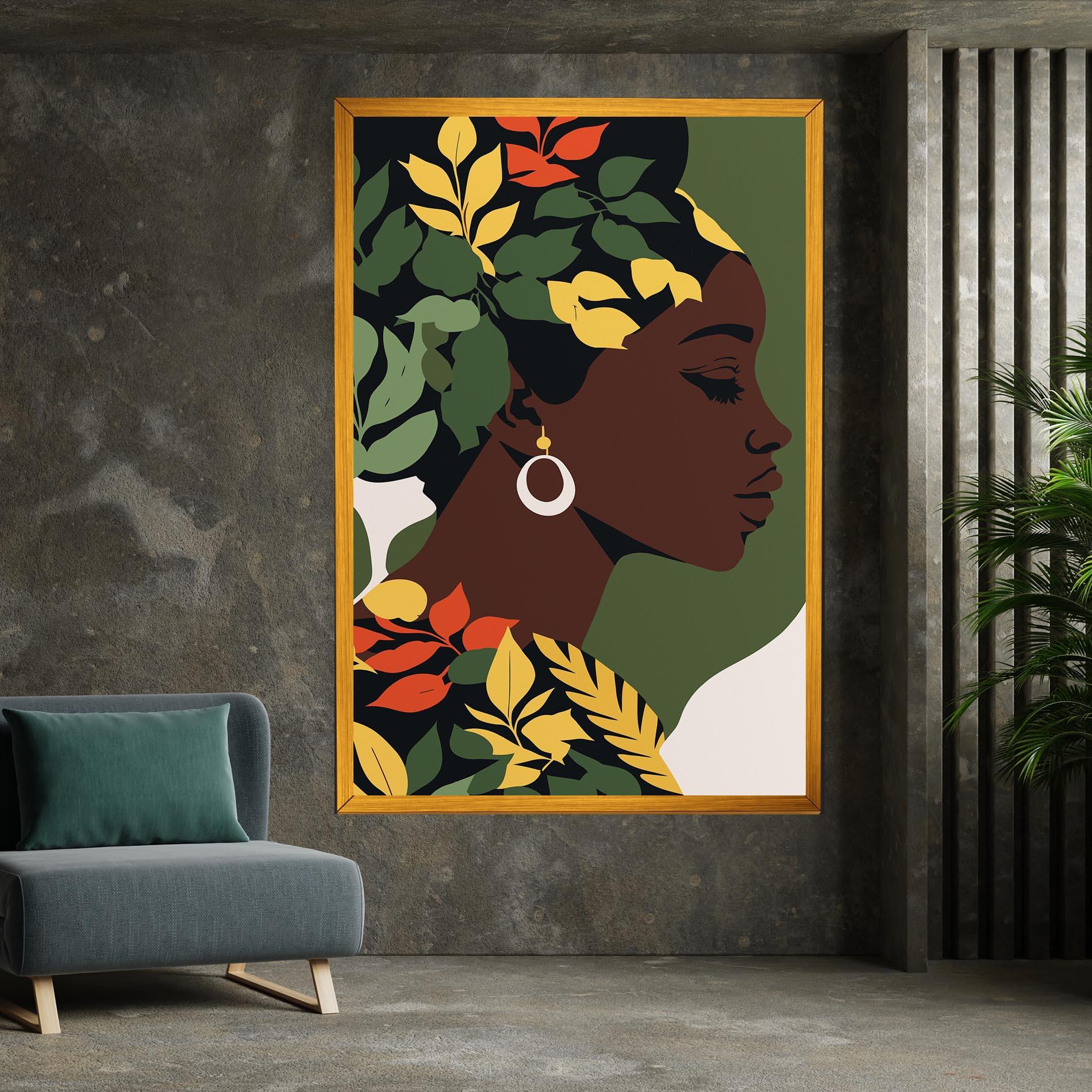 Leinwandbild Yellow Leaf Africa mockup 7