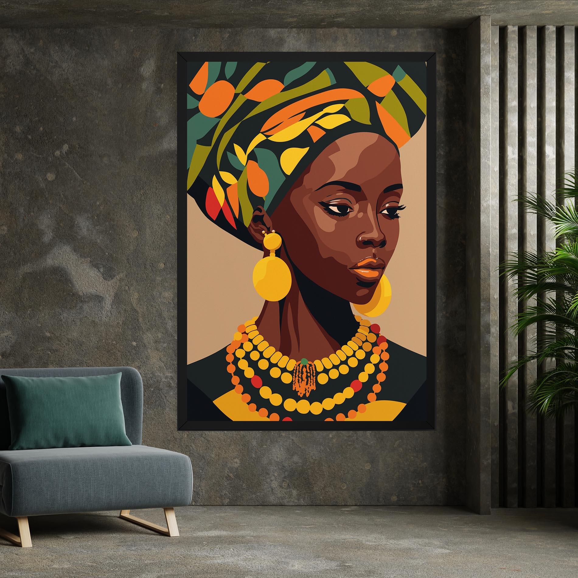 Leinwandbild African Earrings mockup 7