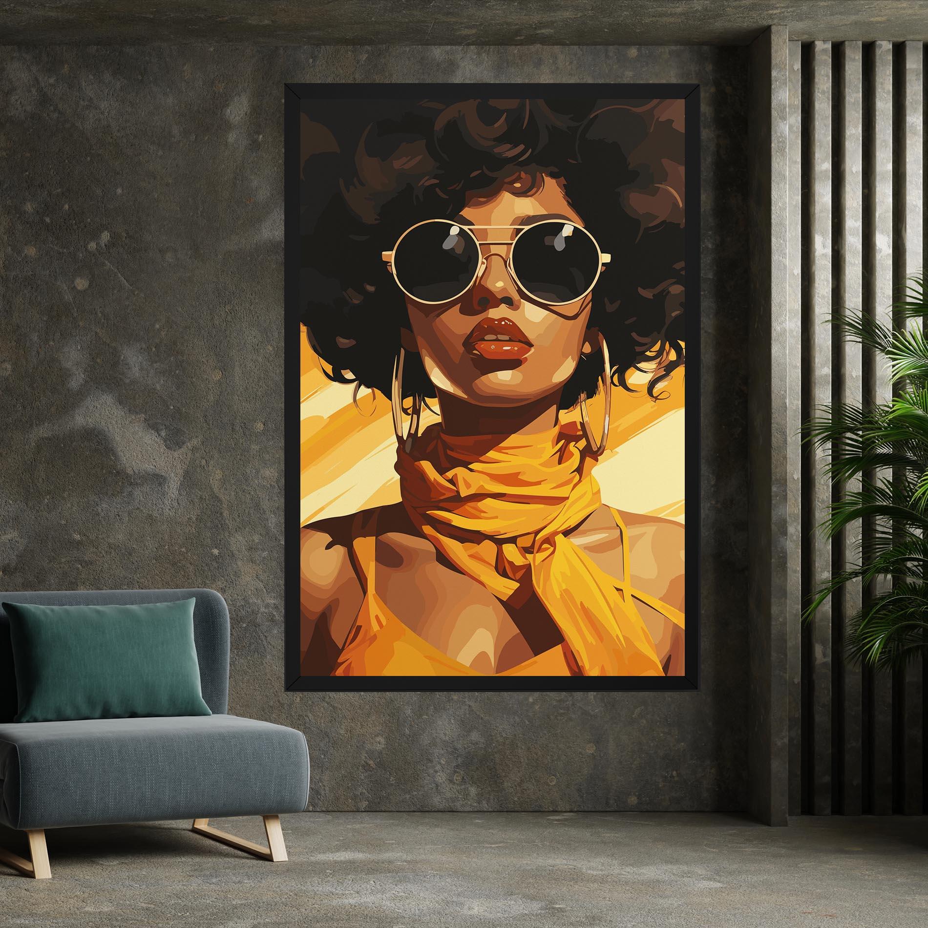 Leinwandbild African Yellow Woman mockup 7