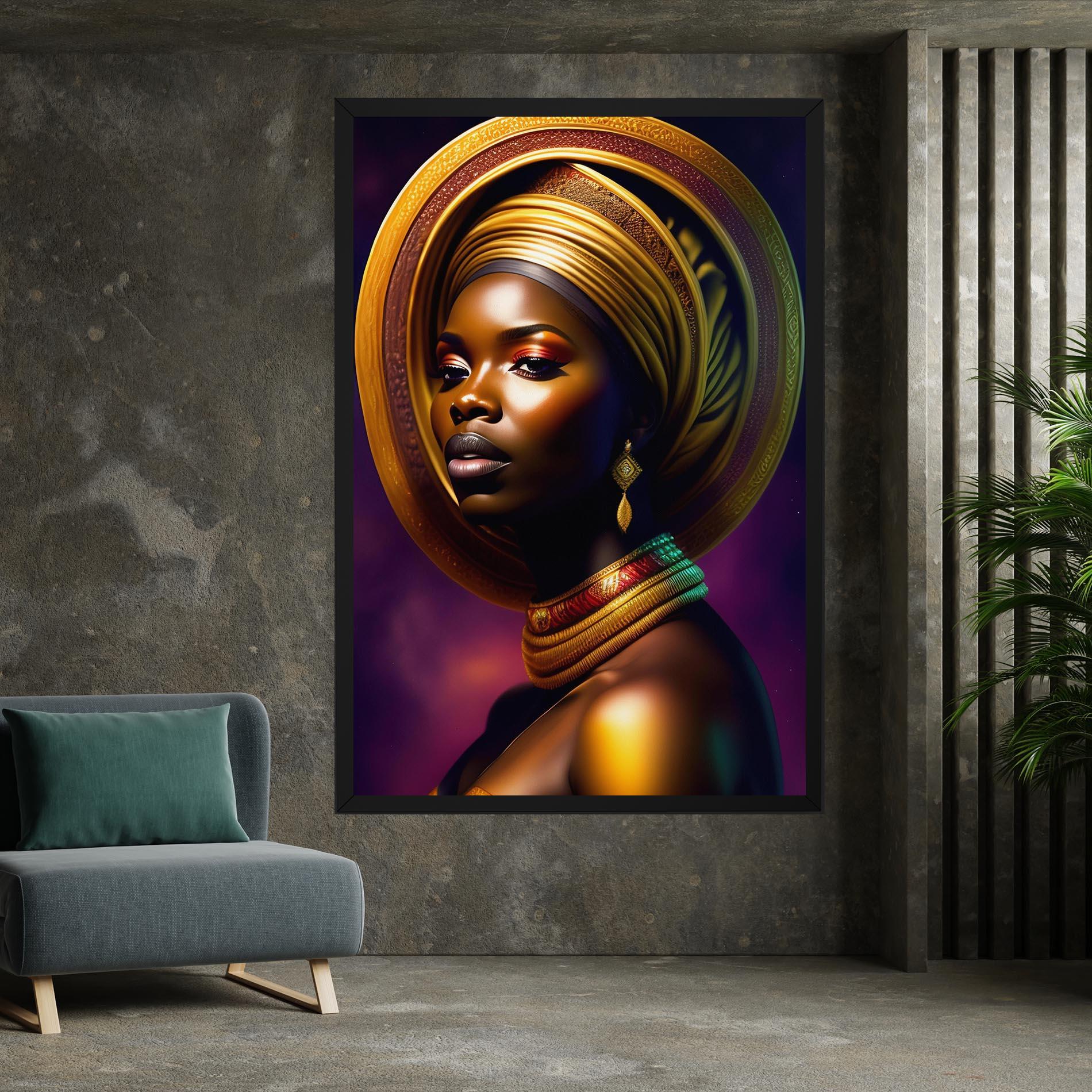 Leinwandbild Golden Crown Woman mockup 7