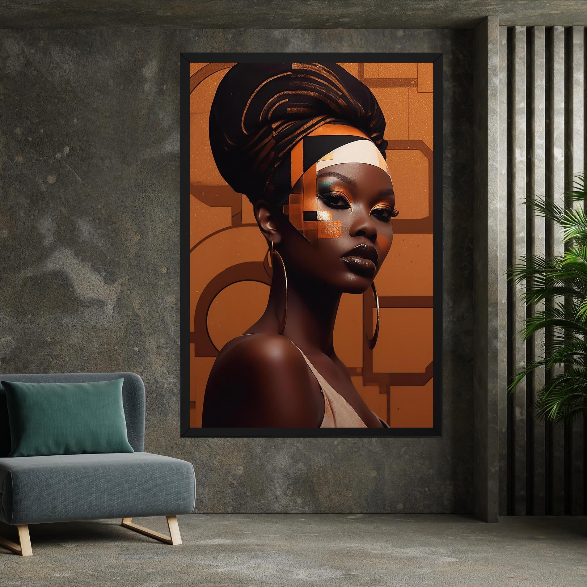 Leinwandbild Interesting African Makeup mockup 7