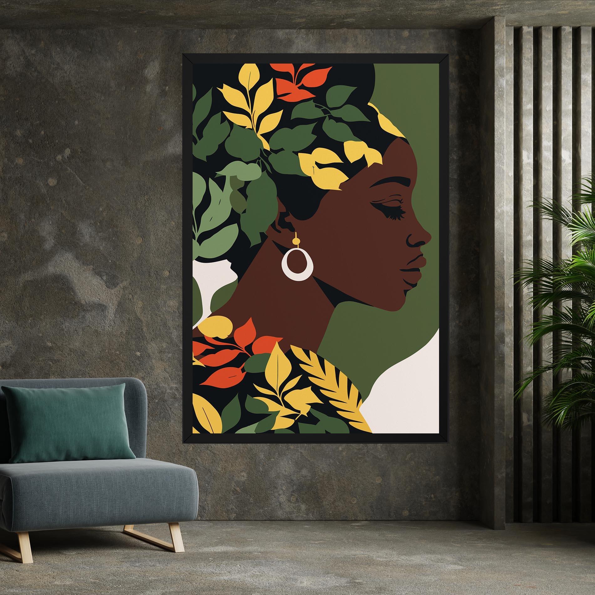 Leinwandbild Yellow Leaf Africa mockup 7