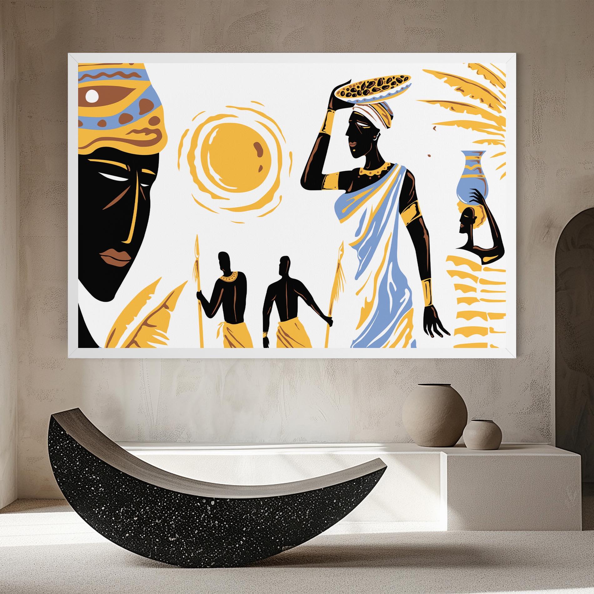 Leinwandbild African Drawing mockup 8