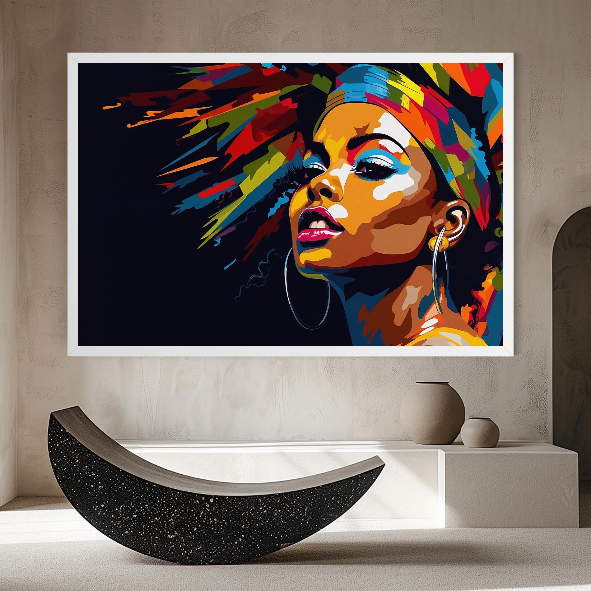 Leinwandbild African Woman Portrait mockup 8