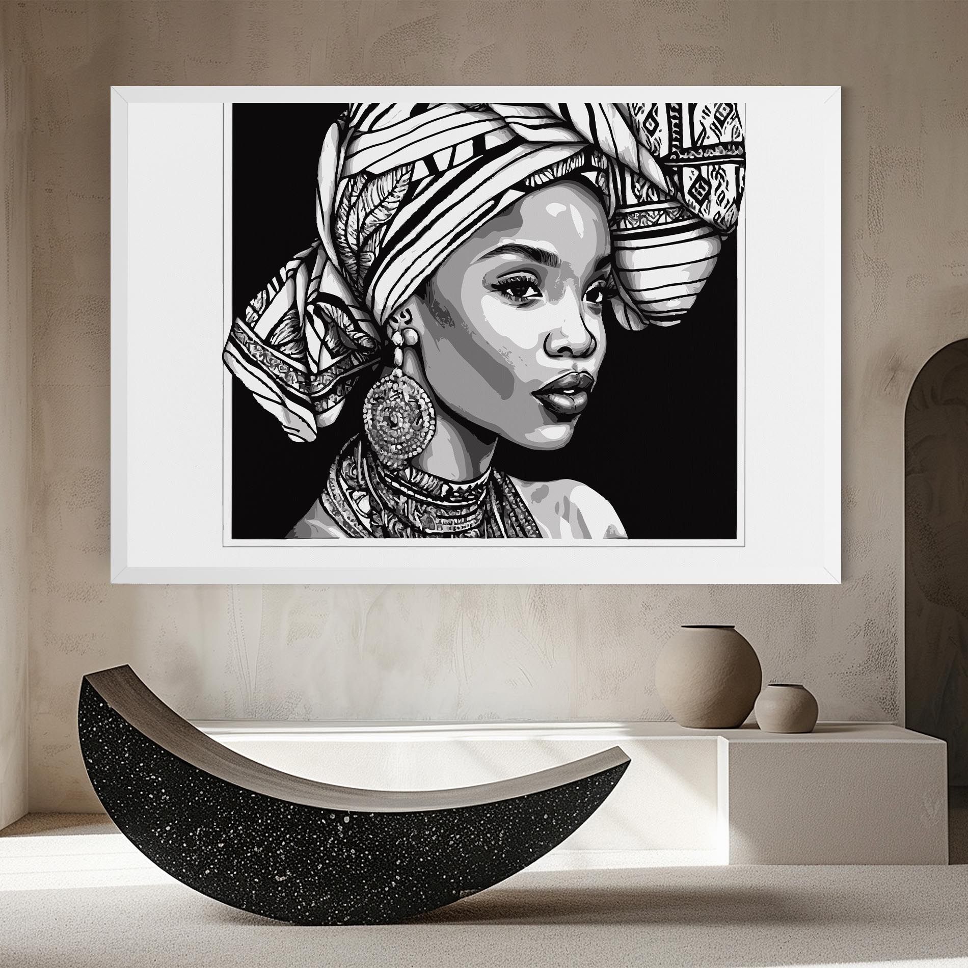 Beautiful African Lady mockup 8