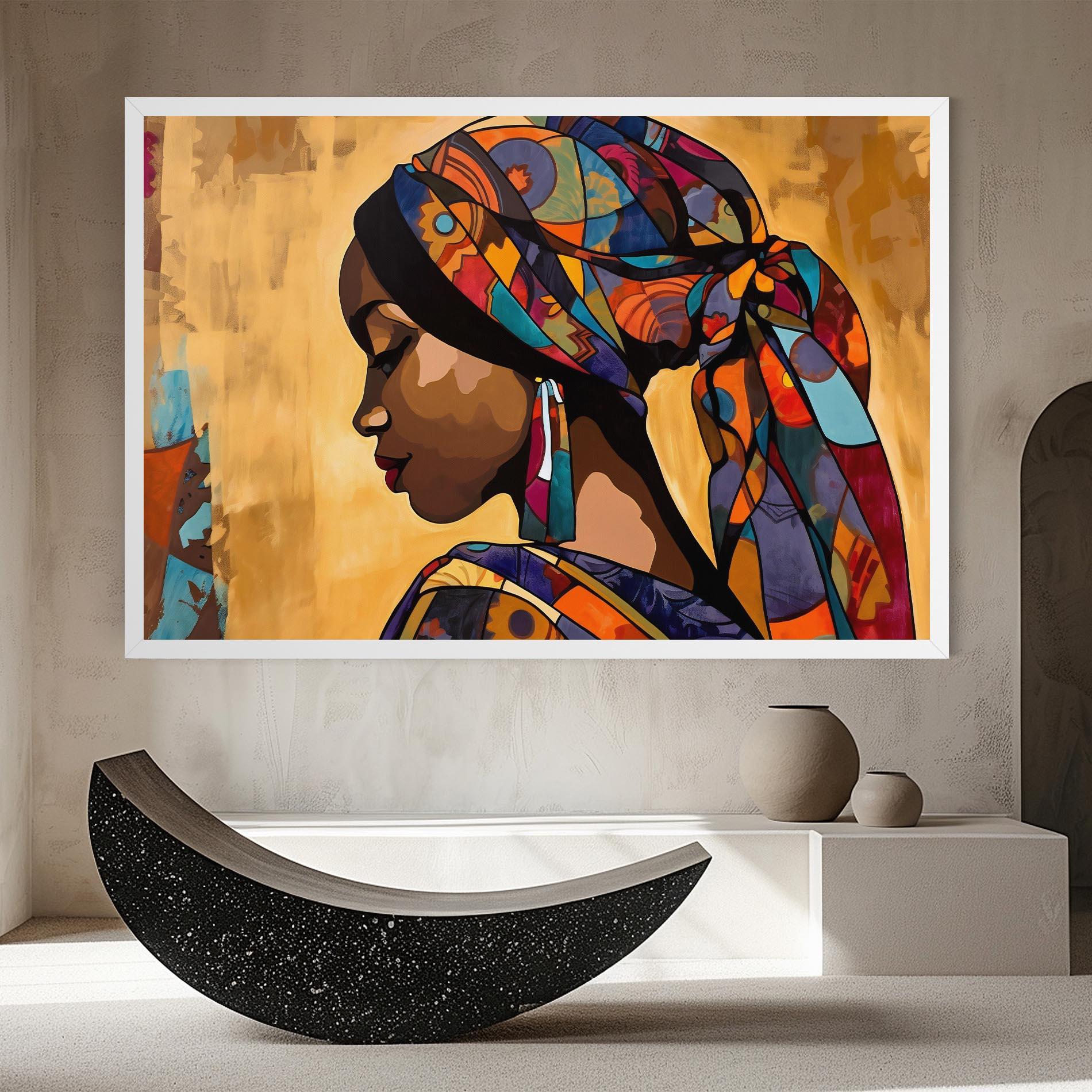 Leinwandbild Headscarf Pretty Woman mockup 8