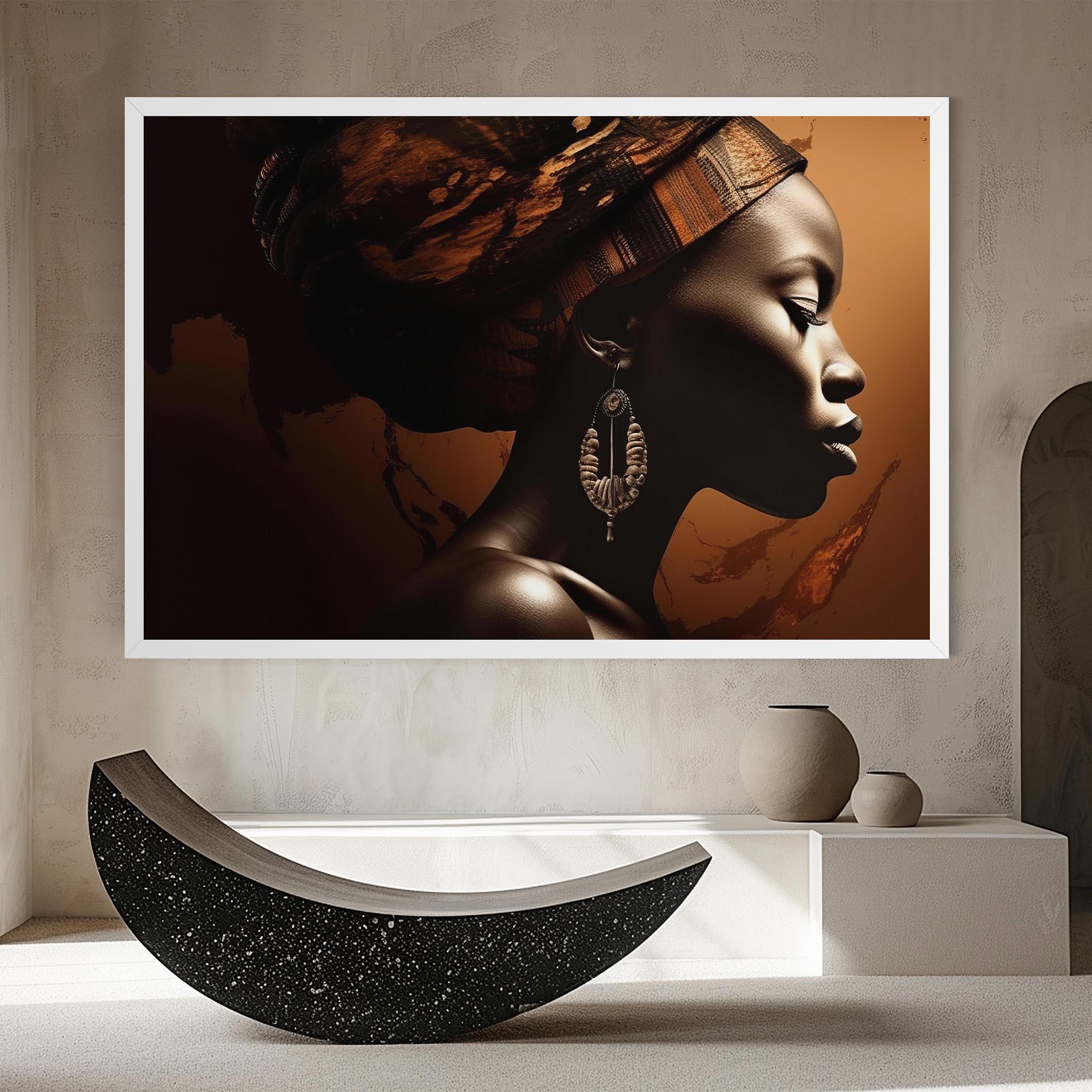 Leinwandbild Interesting African Earrings mockup 8