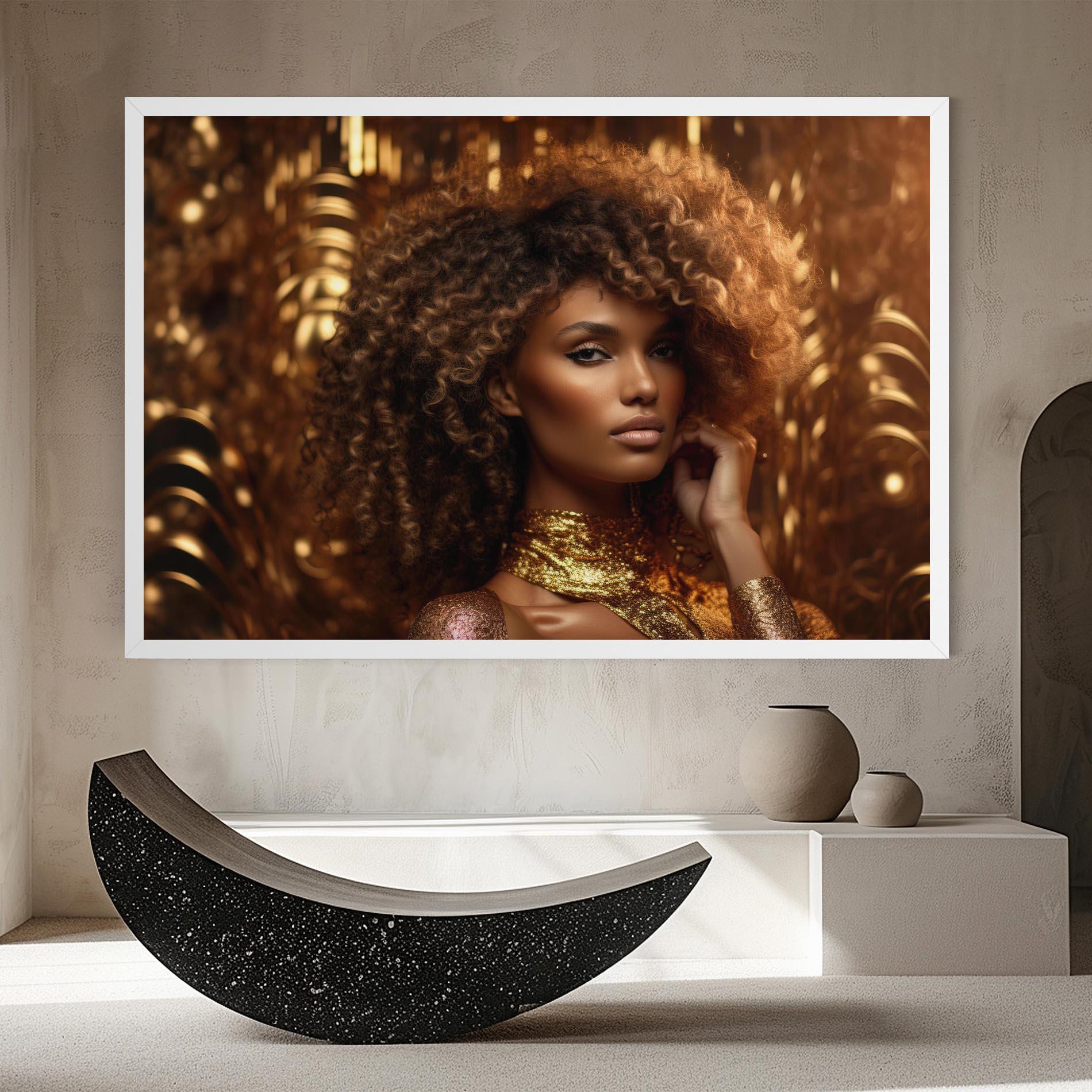 Leinwandbild Radiant Bronze Goddess mockup 8